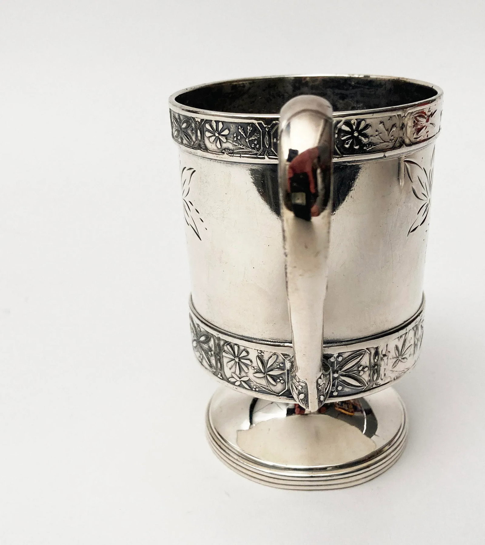 Late 19th Century Pelton Brothers & Co. Silver Plate Cup With Floral Motif - 7