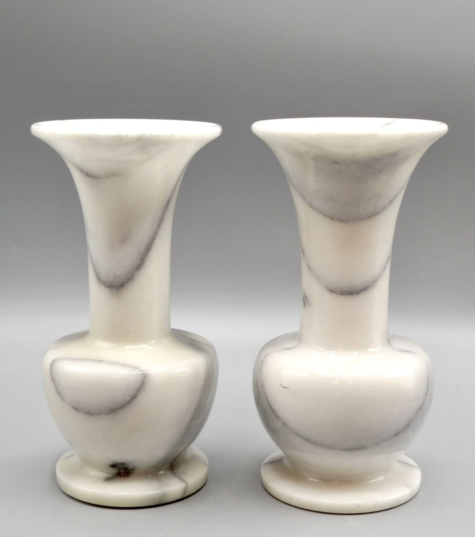 French Mid-Century Marble Vases, a Pair - 2
