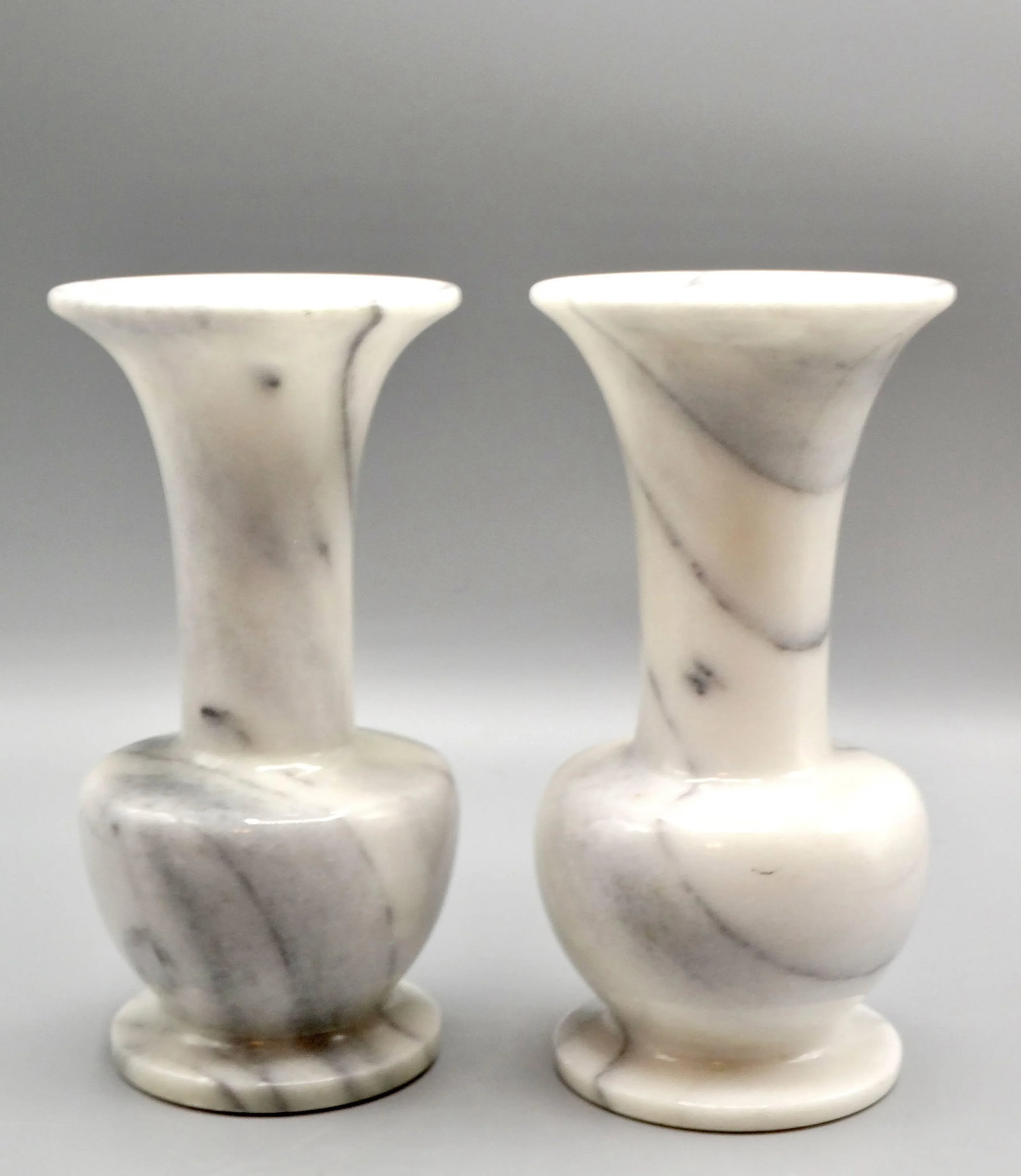 French Mid-Century Marble Vases, a Pair - 3