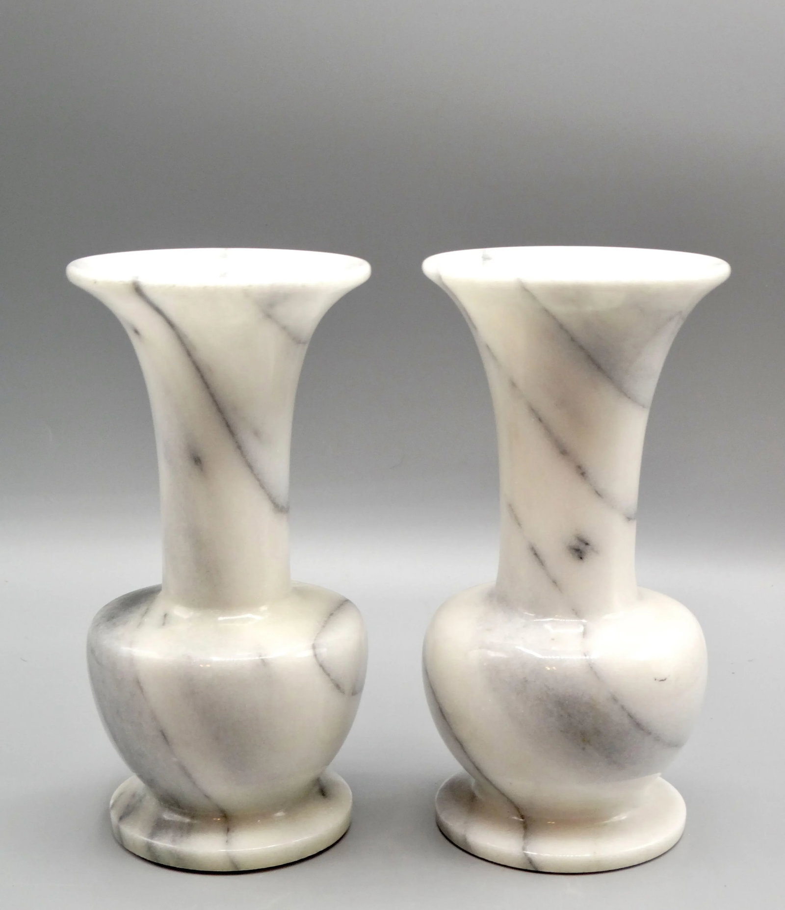 French Mid-Century Marble Vases, a Pair - 4