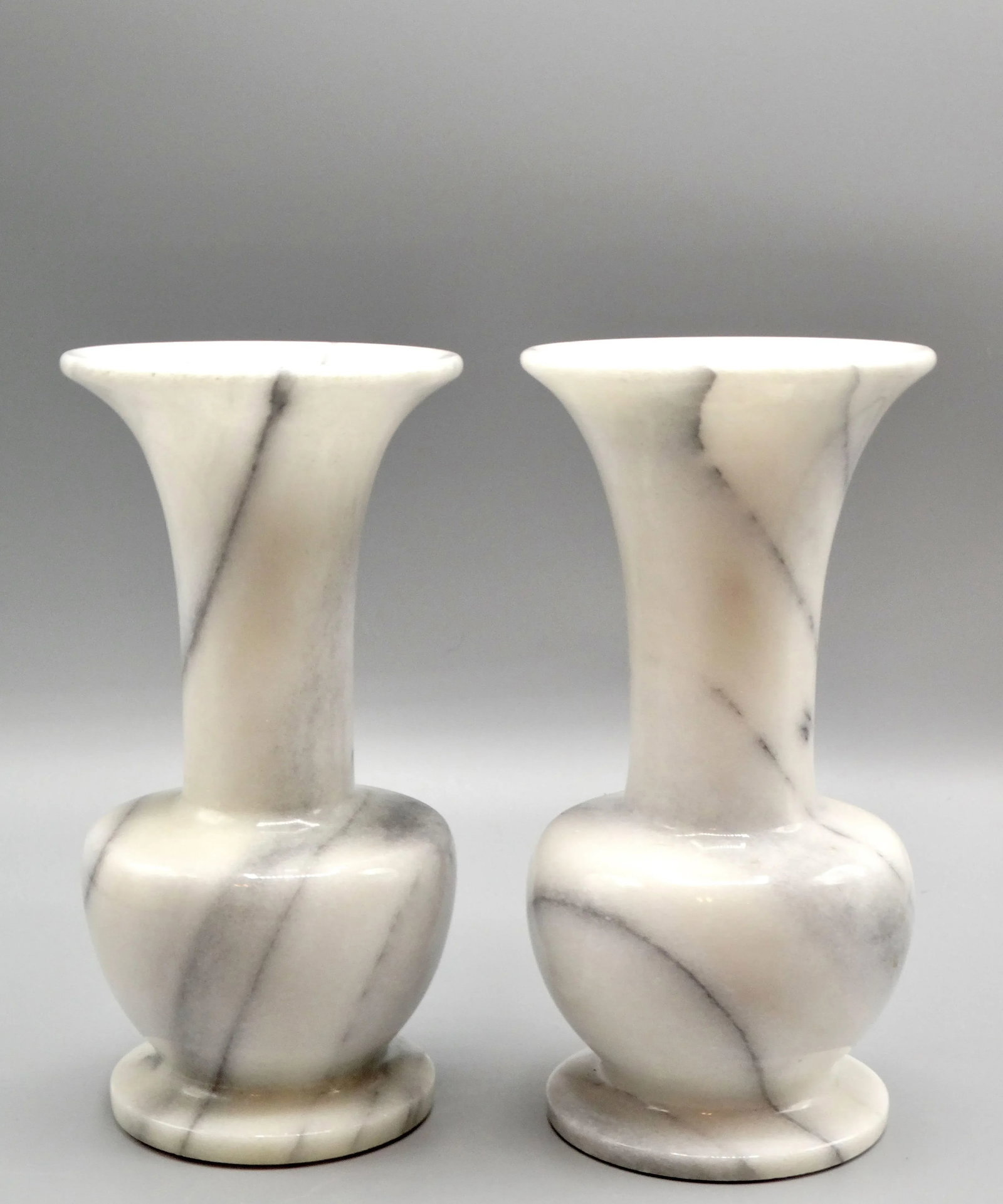 French Mid-Century Marble Vases, a Pair - 6