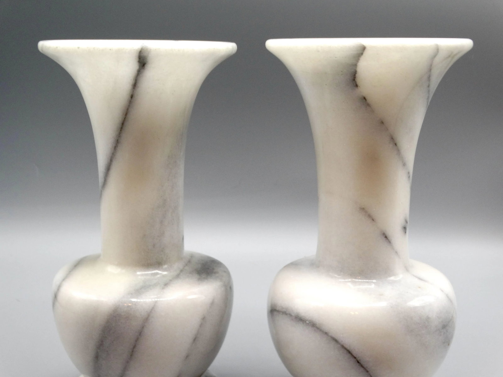 French Mid-Century Marble Vases, a Pair - 9