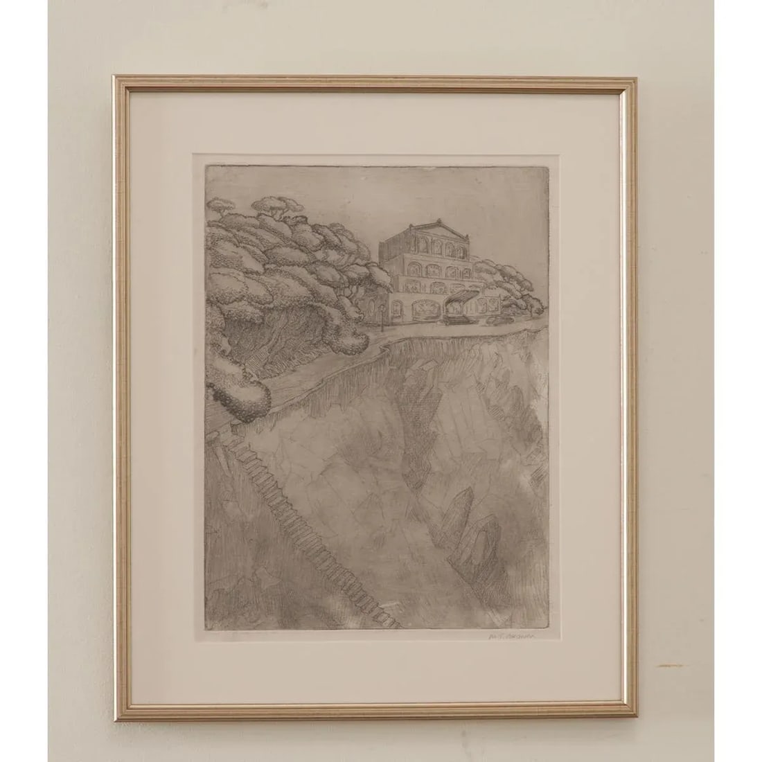 Early 20th Century Framed Pen & Pencil Drawing by M.T. Brown - 2