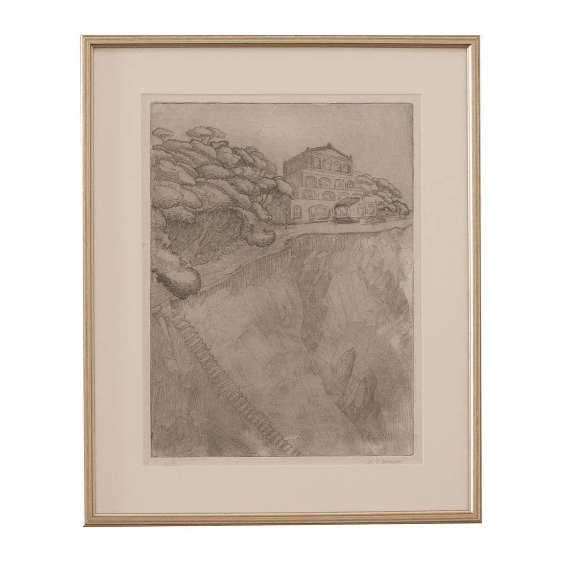 Early 20th Century Framed Pen & Pencil Drawing by M.T. Brown - 8
