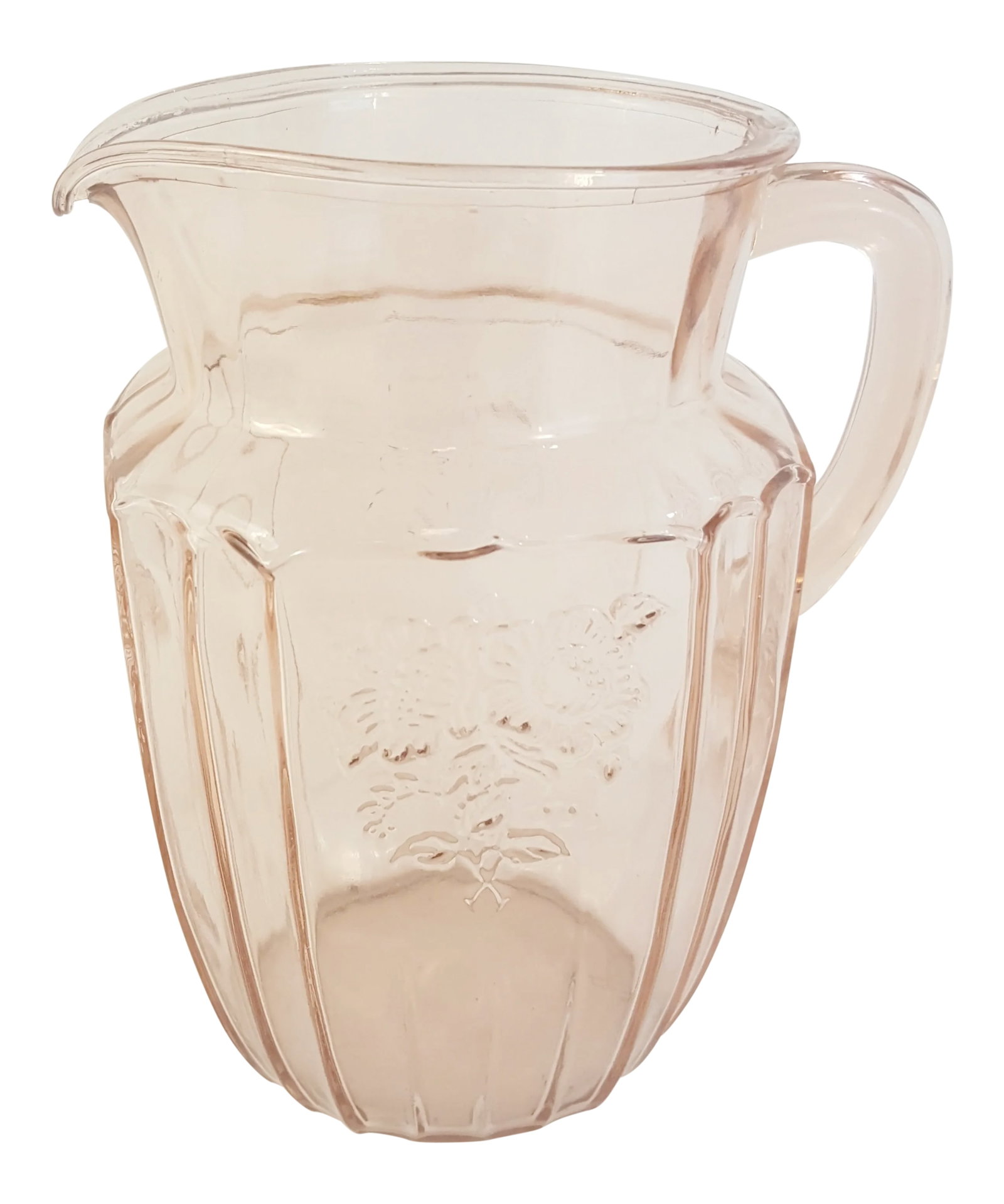 Anchor Hocking Pink Mayfair Pitcher (1 of 7)