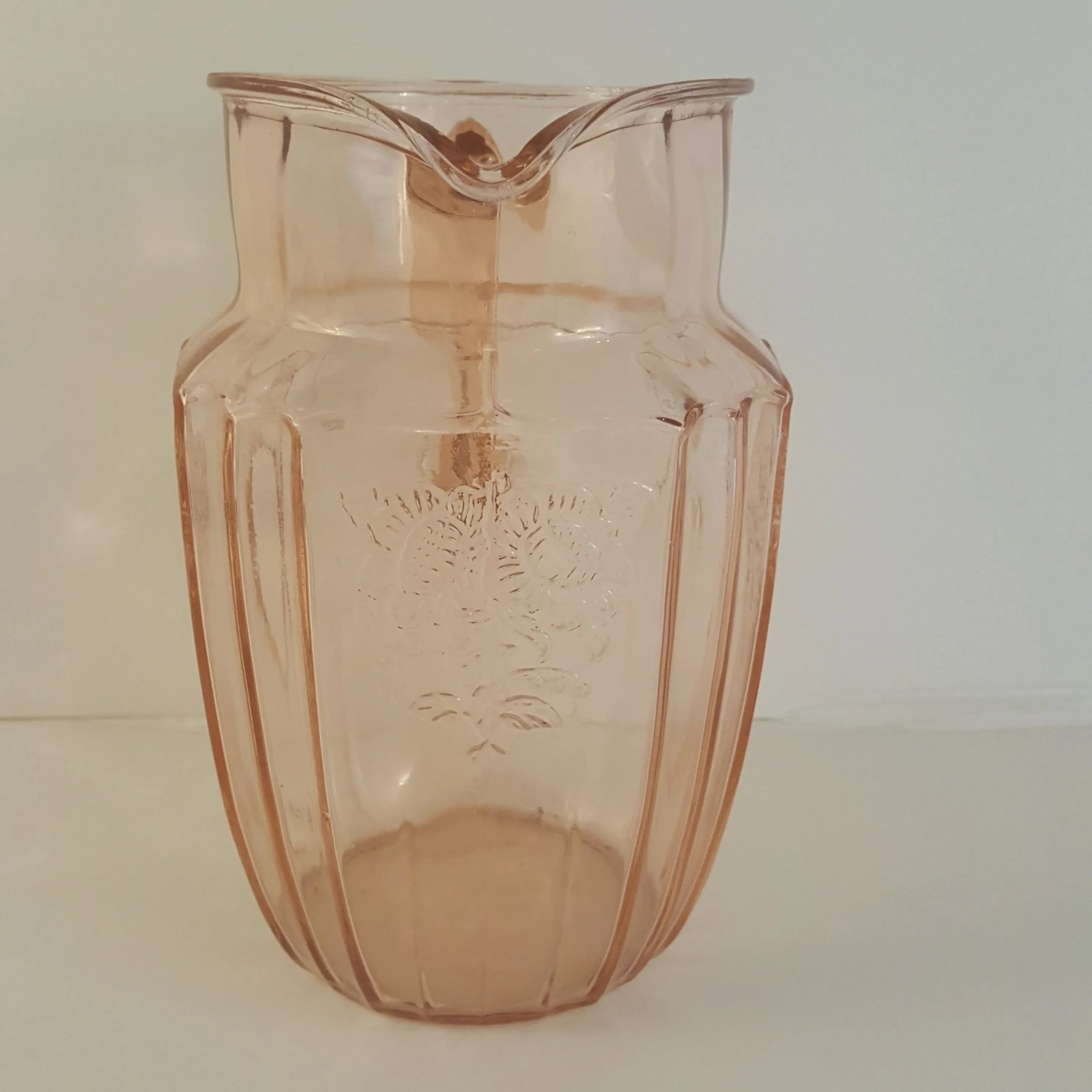 Anchor Hocking Pink Mayfair Pitcher - 2