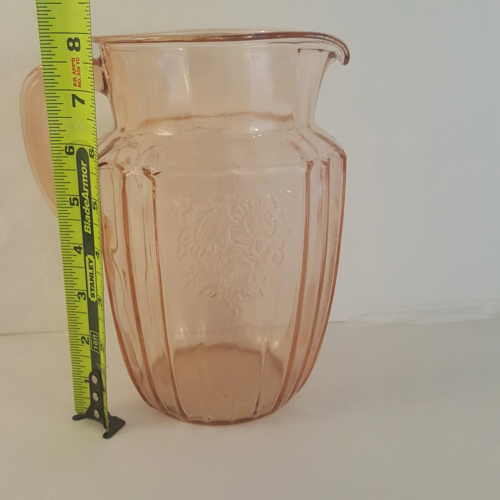 Anchor Hocking Pink Mayfair Pitcher - 5