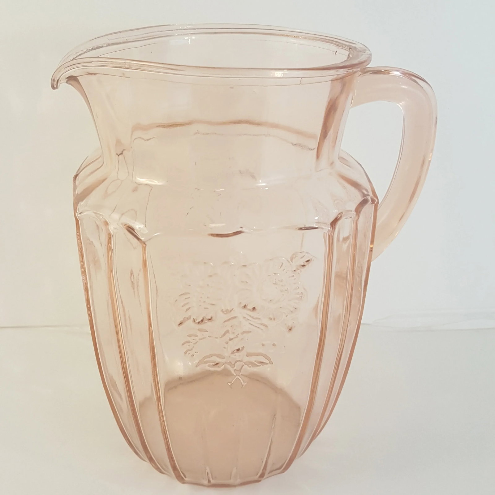 Anchor Hocking Pink Mayfair Pitcher - 7