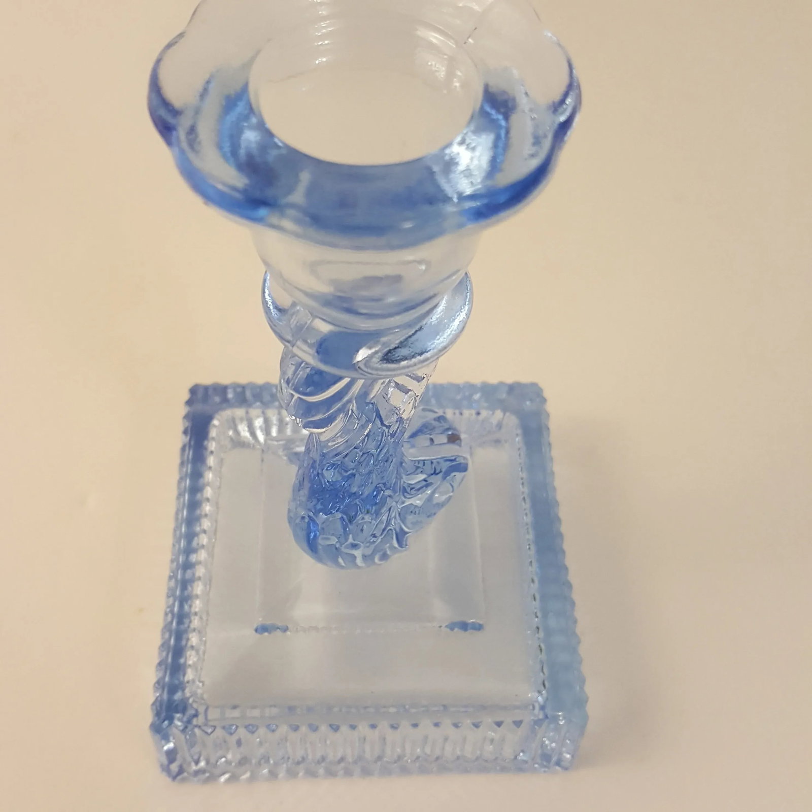 1930s Imperial Dolphin Glass Candle Holder - 3