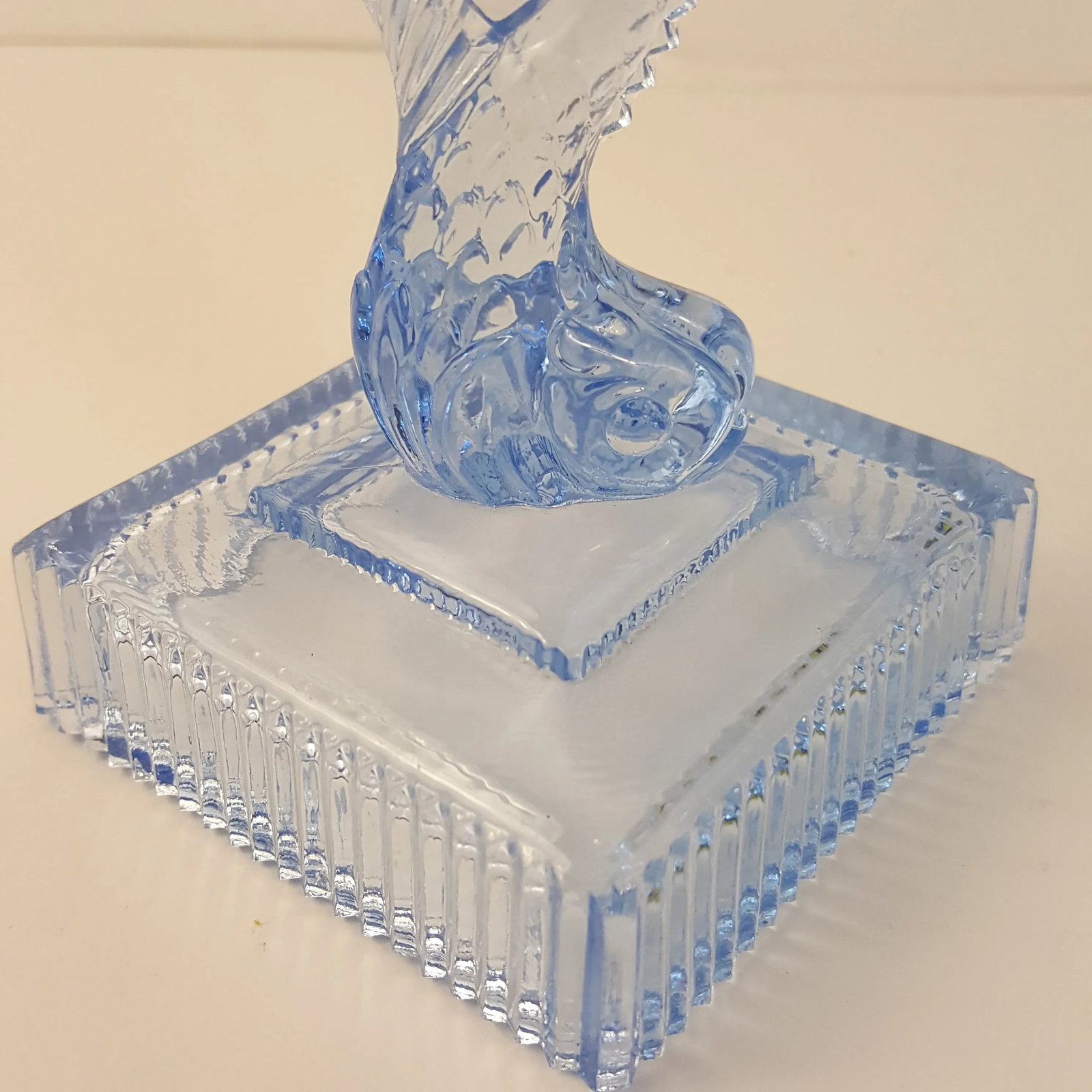 1930s Imperial Dolphin Glass Candle Holder - 4