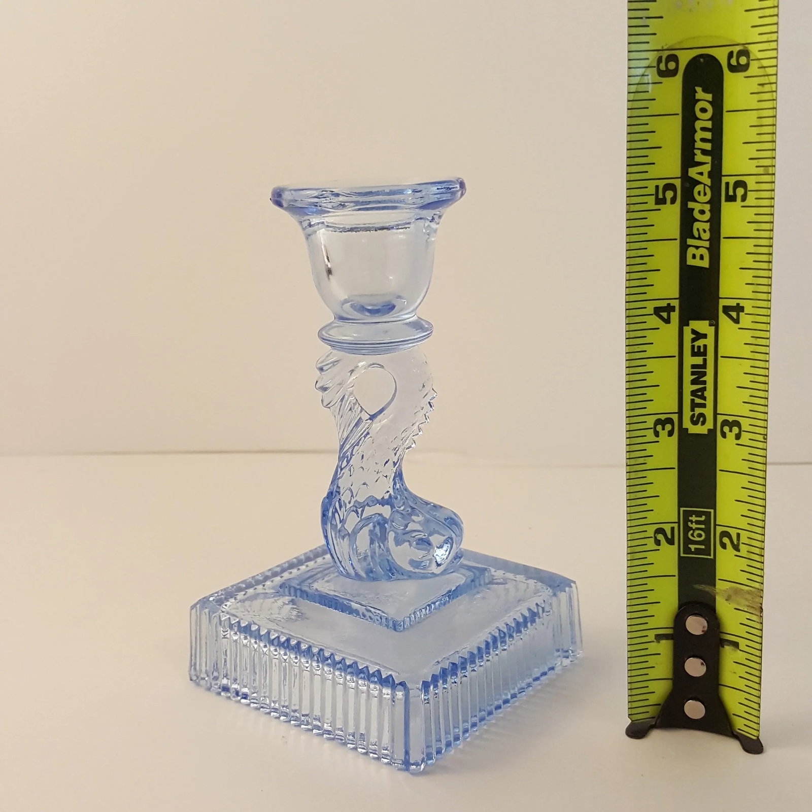 1930s Imperial Dolphin Glass Candle Holder - 6
