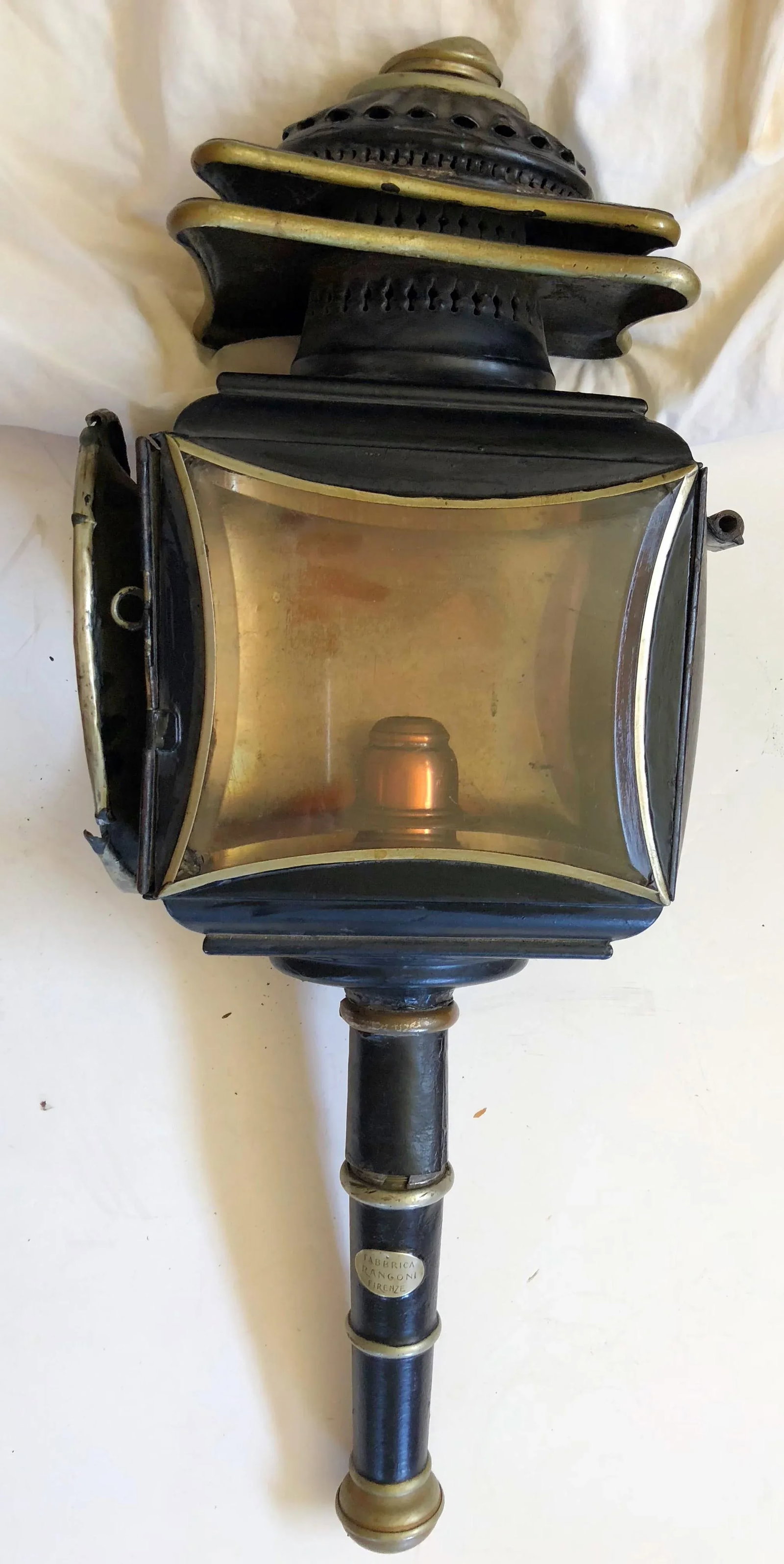 19th C. Antique Italian Carriage Lantern - 10