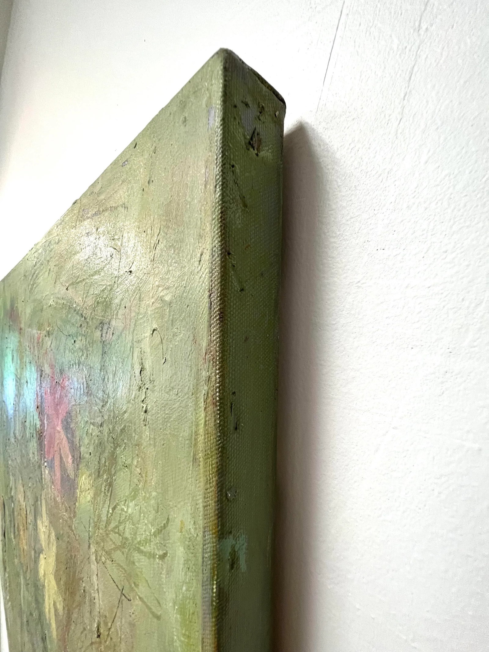 Ellen Reinkraut "Memory Marks" Large Vintage Original Abstract Landscape Mixed Media Painting on Can - 4