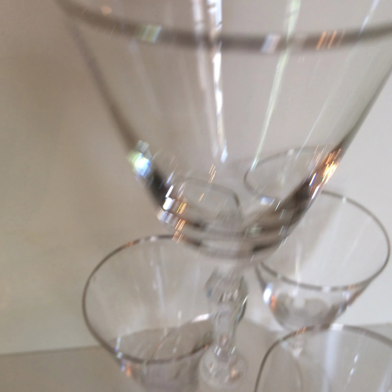 Platinum Rim Fostoria Wine Glasses - Set of 6 - 11