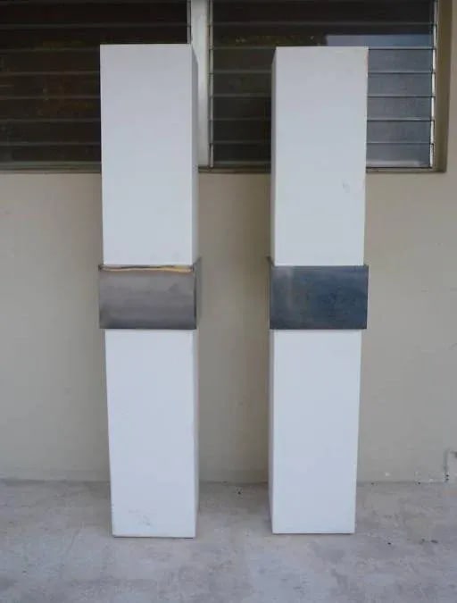 1970's Space Age Alien Skyscraper Lucite and Chrome Floor Lamps - a Pair - 2