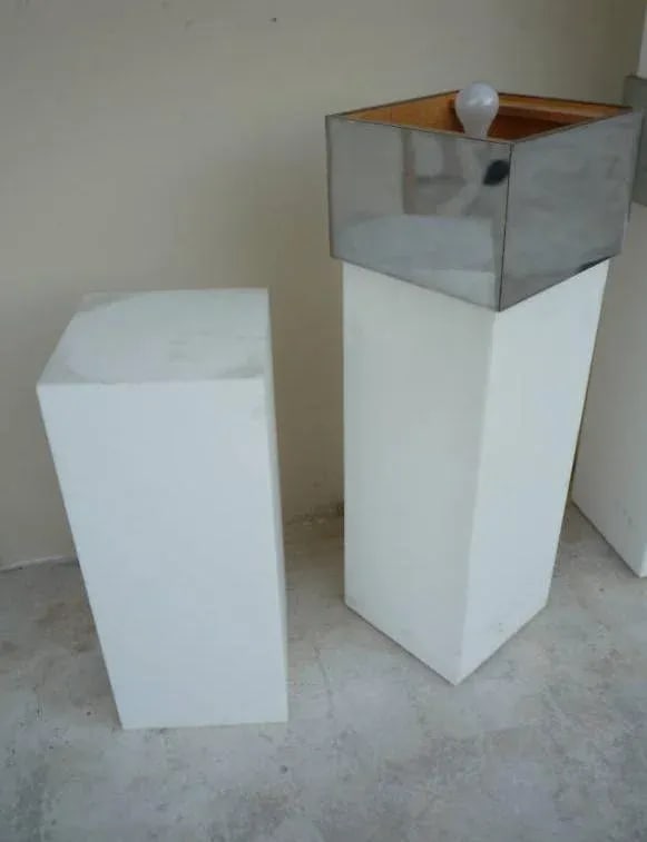 1970's Space Age Alien Skyscraper Lucite and Chrome Floor Lamps - a Pair - 8