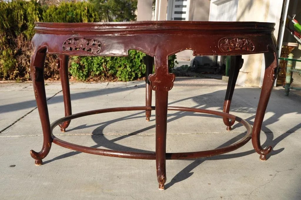 Balinese Ramayana Carving Mango Wood Dining or Center Table - 2