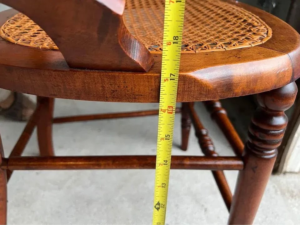 Early 20th Century Pair of Antique Eastlake Walnut Cane Seat Armchairs - 3