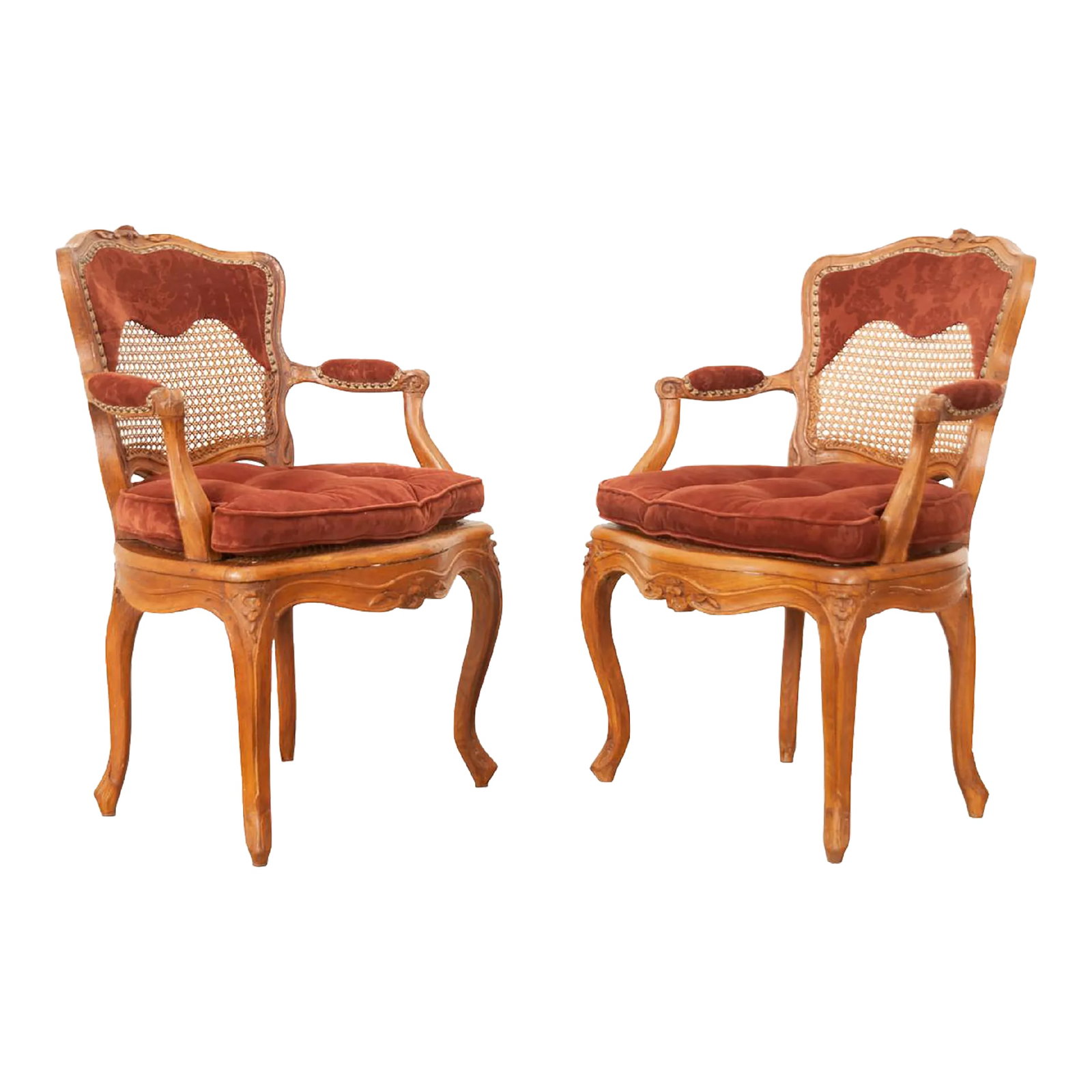 French 18th Century Louis XV Style Fauteuils - A Pair (1 of 12)