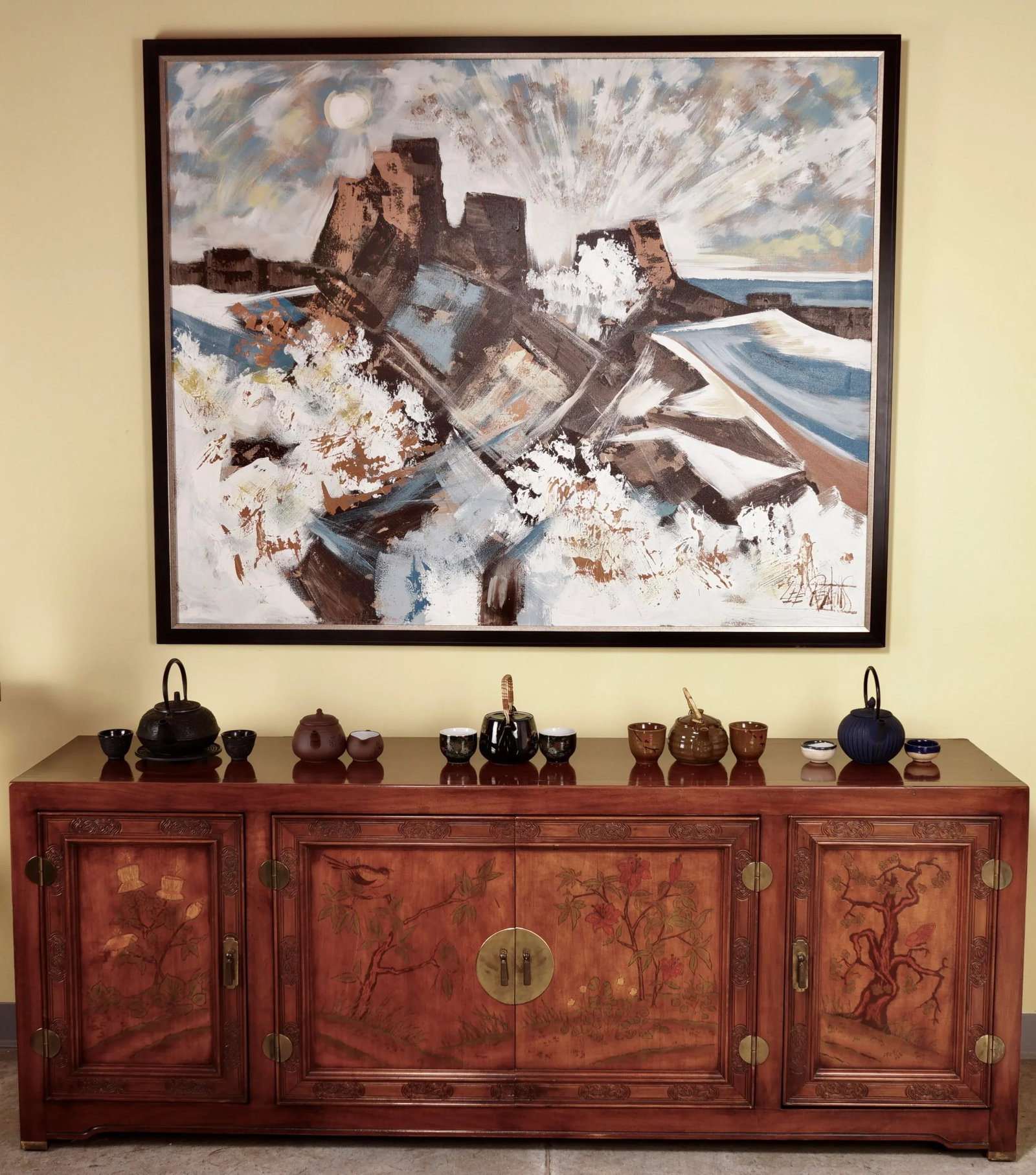 1970's Monumental Mountains Abstract Painting by Lee Reynolds - 10