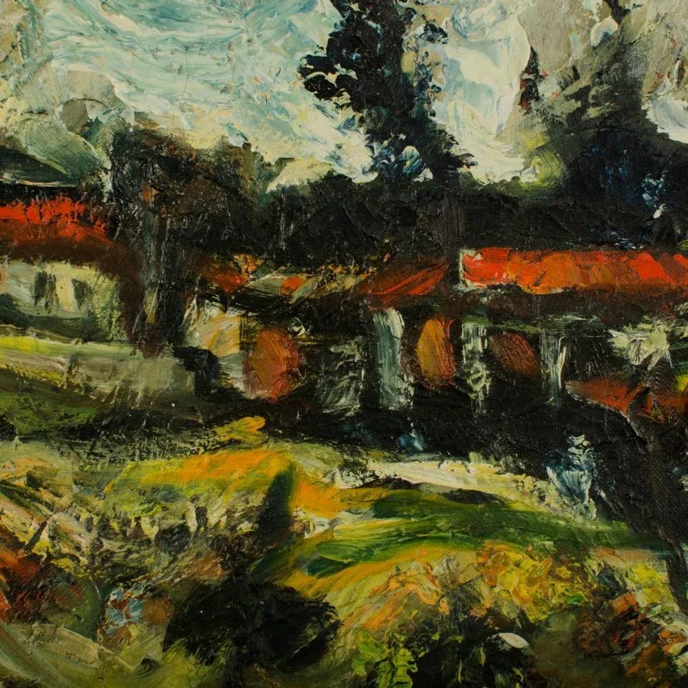 Carlos Lopez-Ruiz (Bolivian-American 1912 -1972) View of Funza. Landscape. - 10