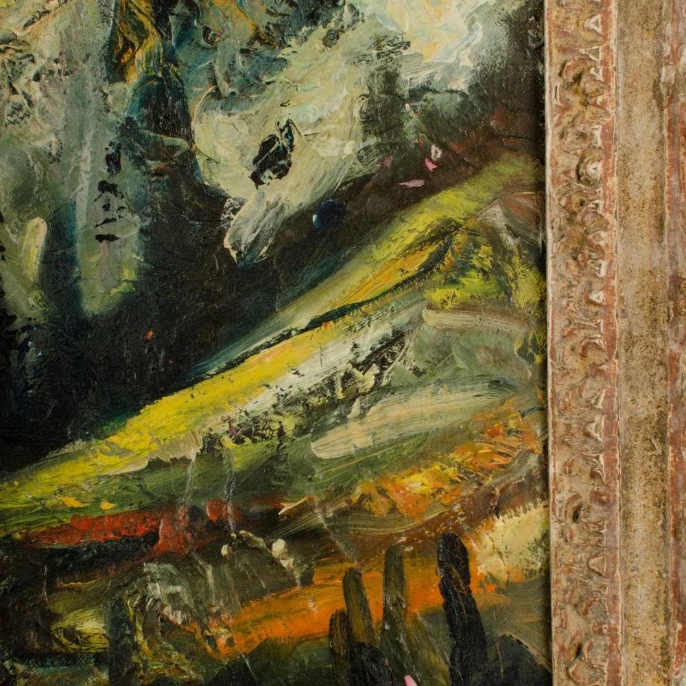 Carlos Lopez-Ruiz (Bolivian-American 1912 -1972) View of Funza. Landscape. - 6
