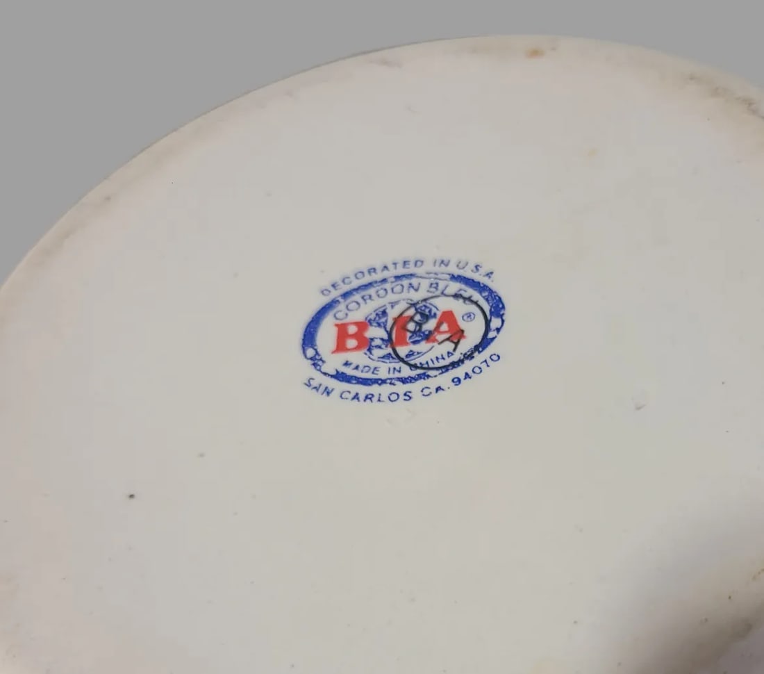 Late 20th Century Rooster White Stoneware Utensil Holder Crock by Bia Cordon Bleu - 5