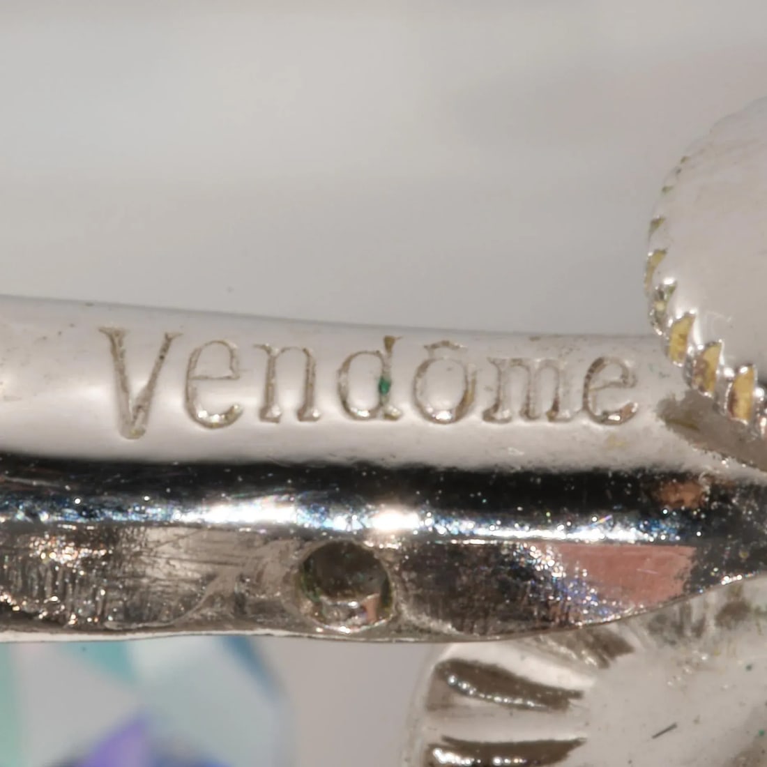 Vintage Vendome Blue Rhinestones Cabochons & Beads Earrings - 2 Pieces - 3