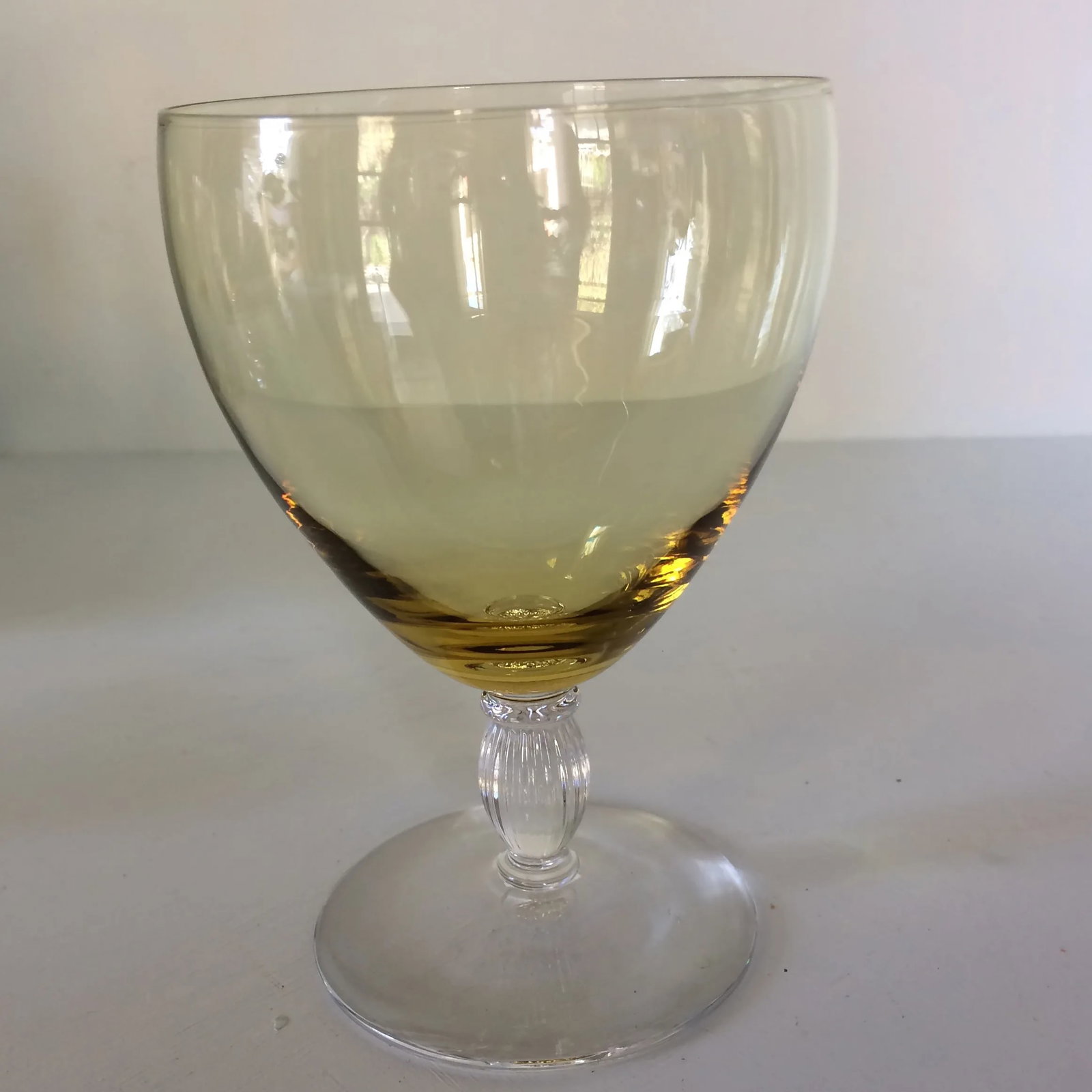 Canary Yellow Crystal Water/Wine Goblets - Set of 4 - 3