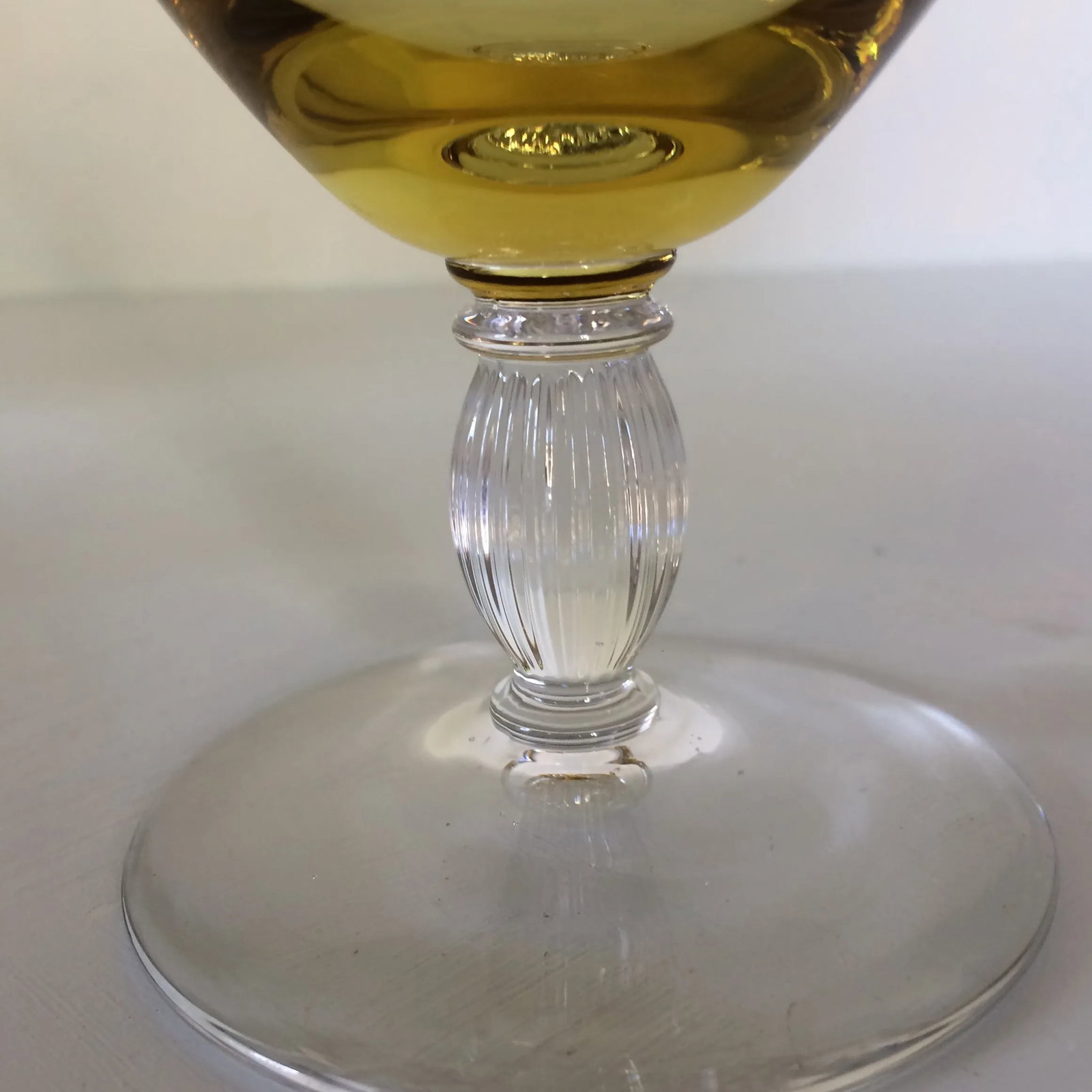 Canary Yellow Crystal Water/Wine Goblets - Set of 4 - 6