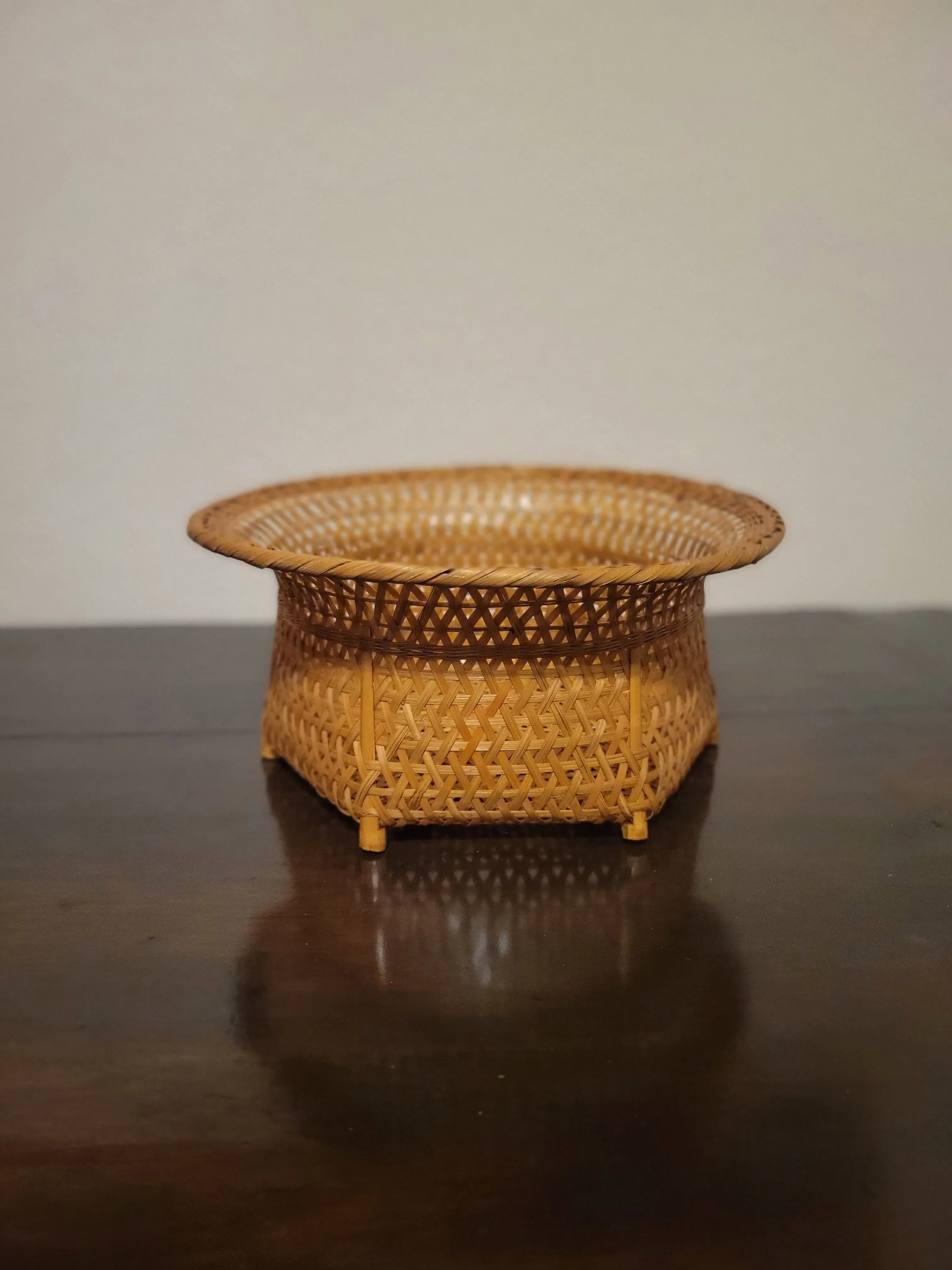 Vintage Small Bamboo Basket - 3