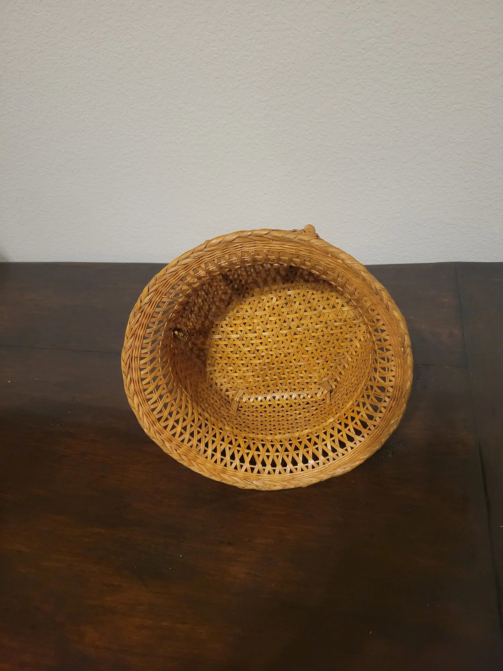 Vintage Small Bamboo Basket - 8