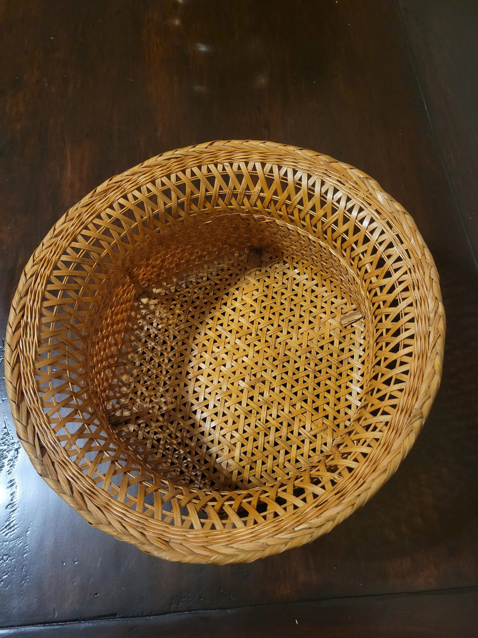 Vintage Small Bamboo Basket - 9