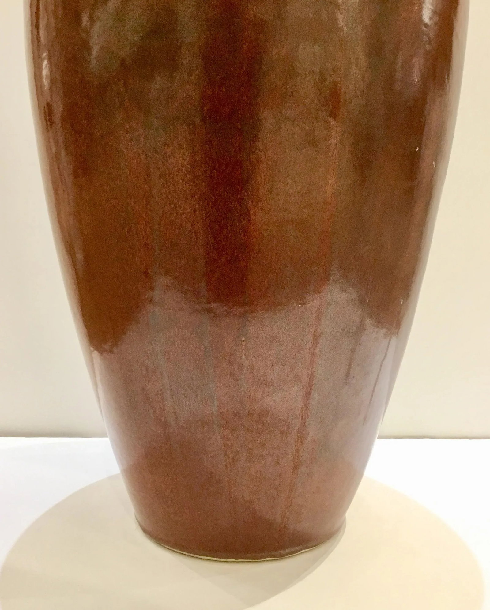 Tall Transitional Cinnabar Glaze Lamp - 4