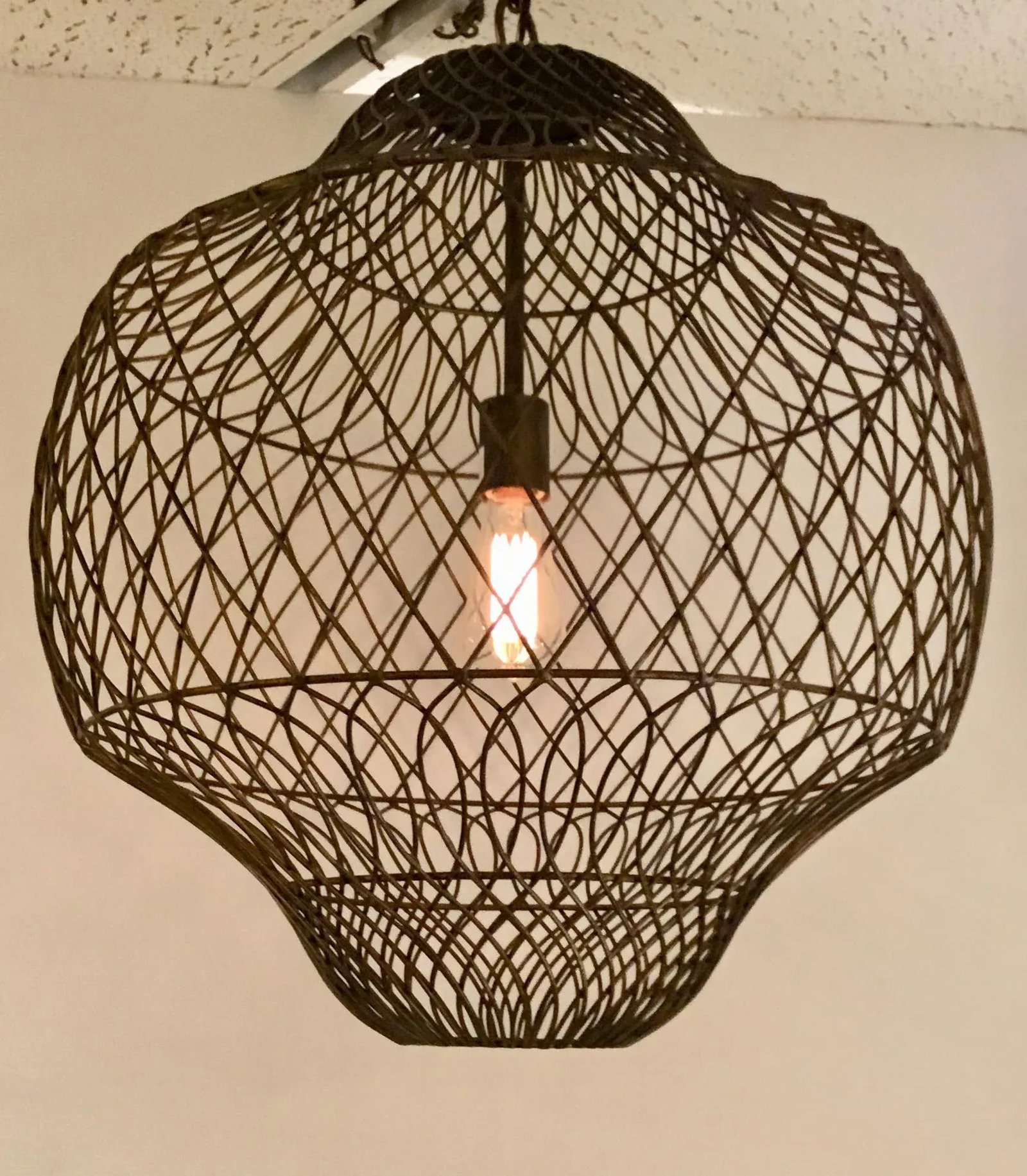 Currey & Co. Trellis Iron Pendant - 2