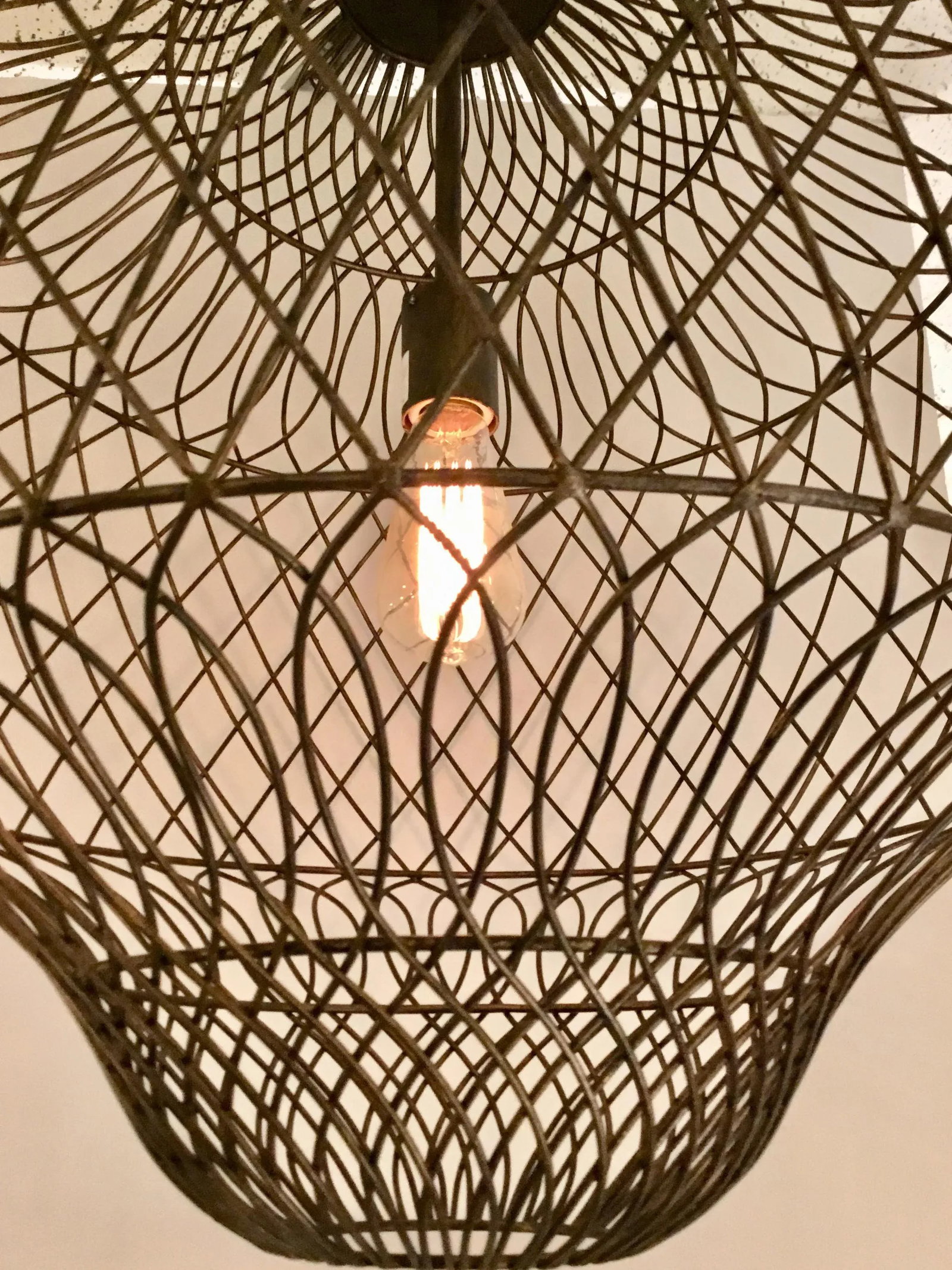 Currey & Co. Trellis Iron Pendant - 3