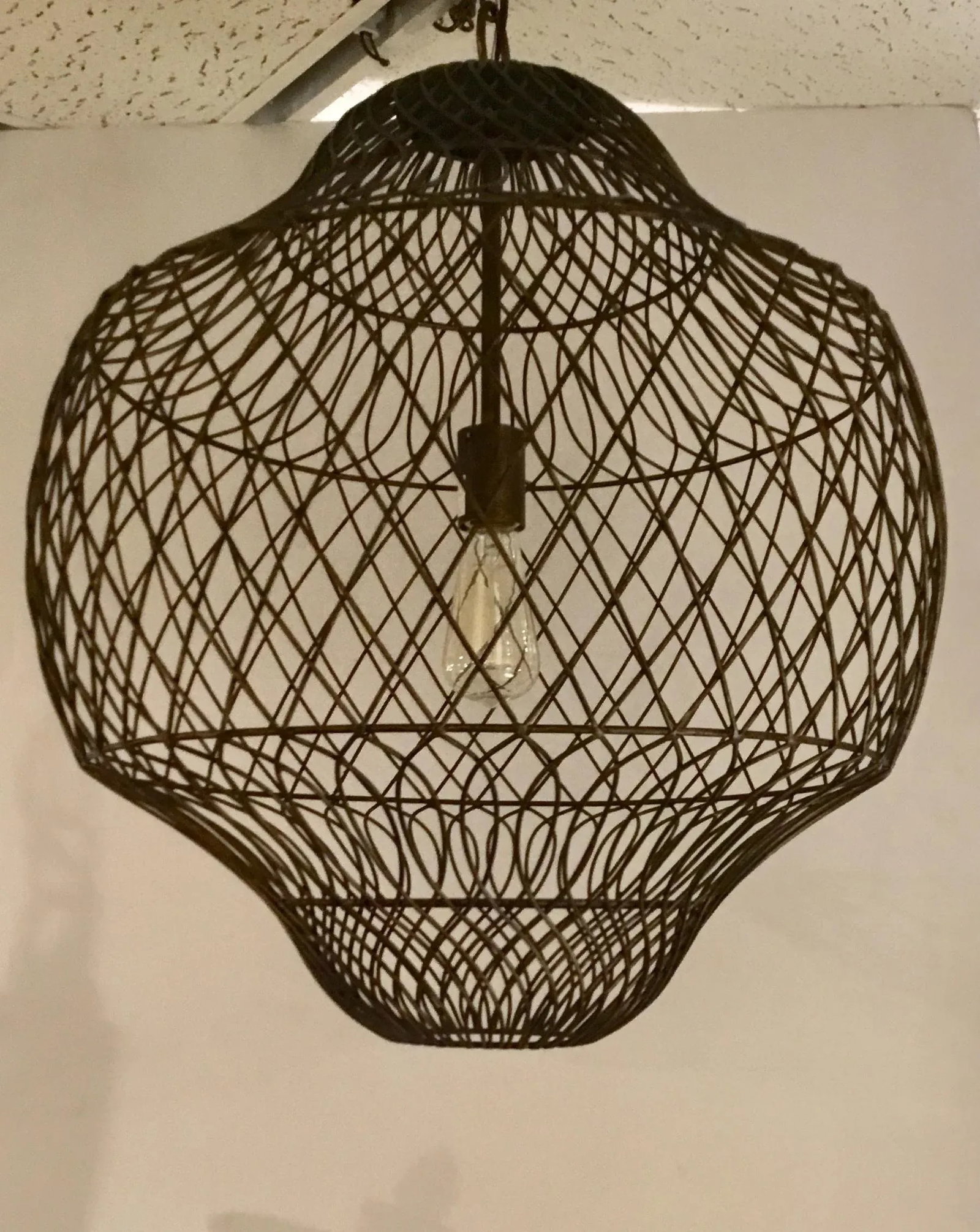 Currey & Co. Trellis Iron Pendant - 5