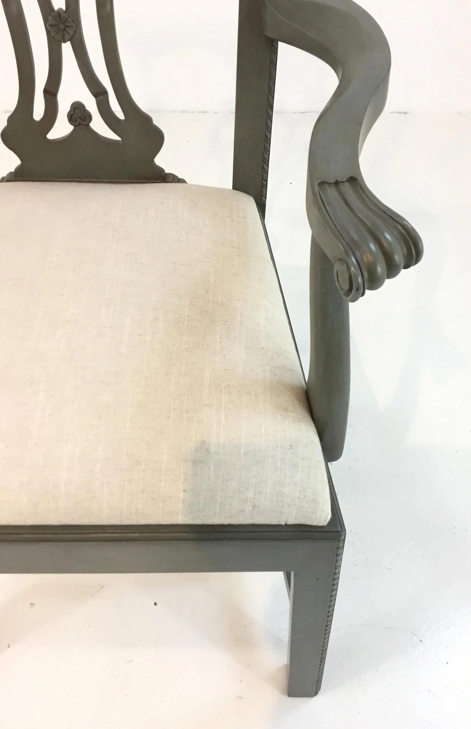 Hickory Chair Venetian Blue Chippendale Arm Chair - 3