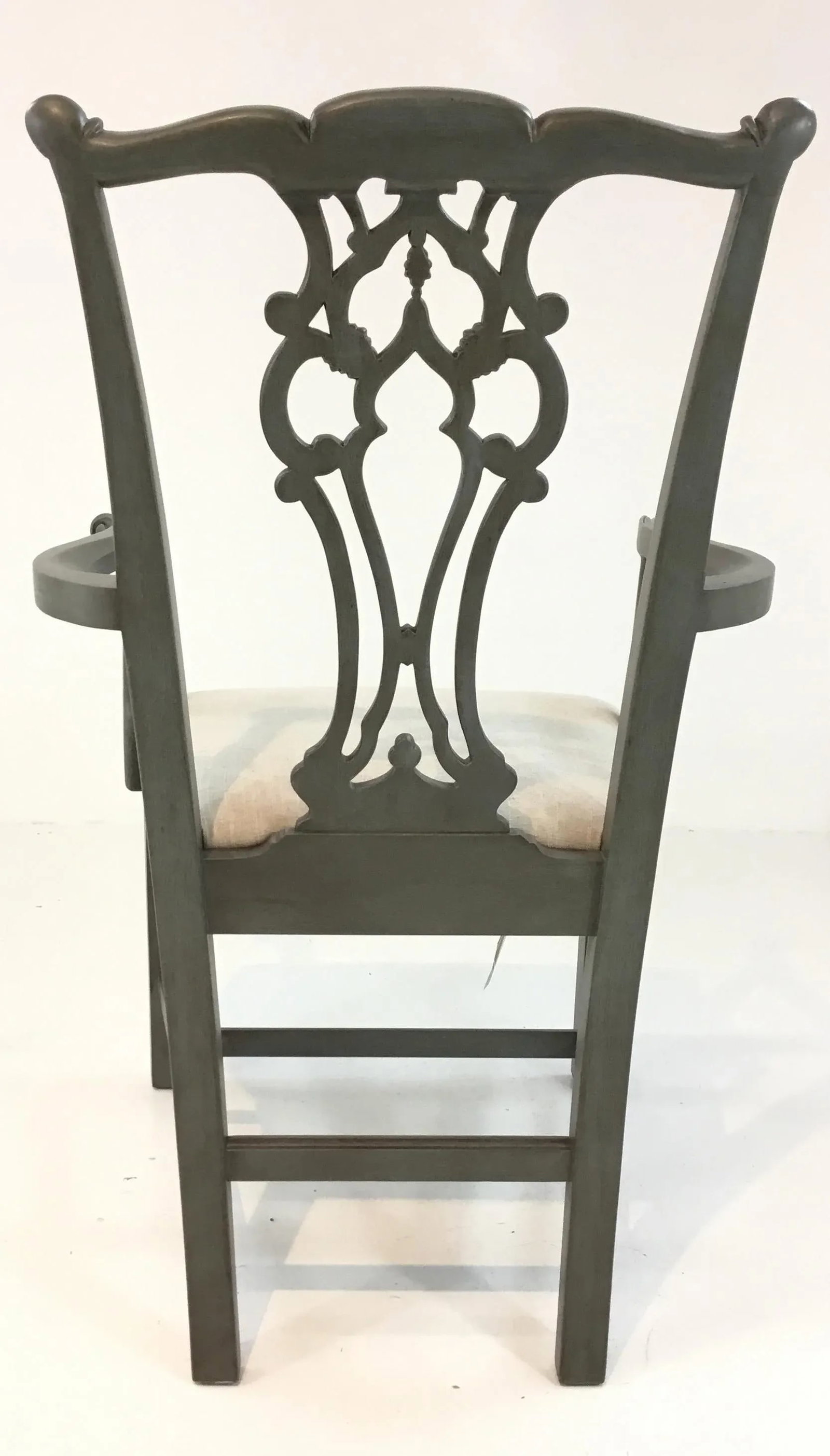 Hickory Chair Venetian Blue Chippendale Arm Chair - 6