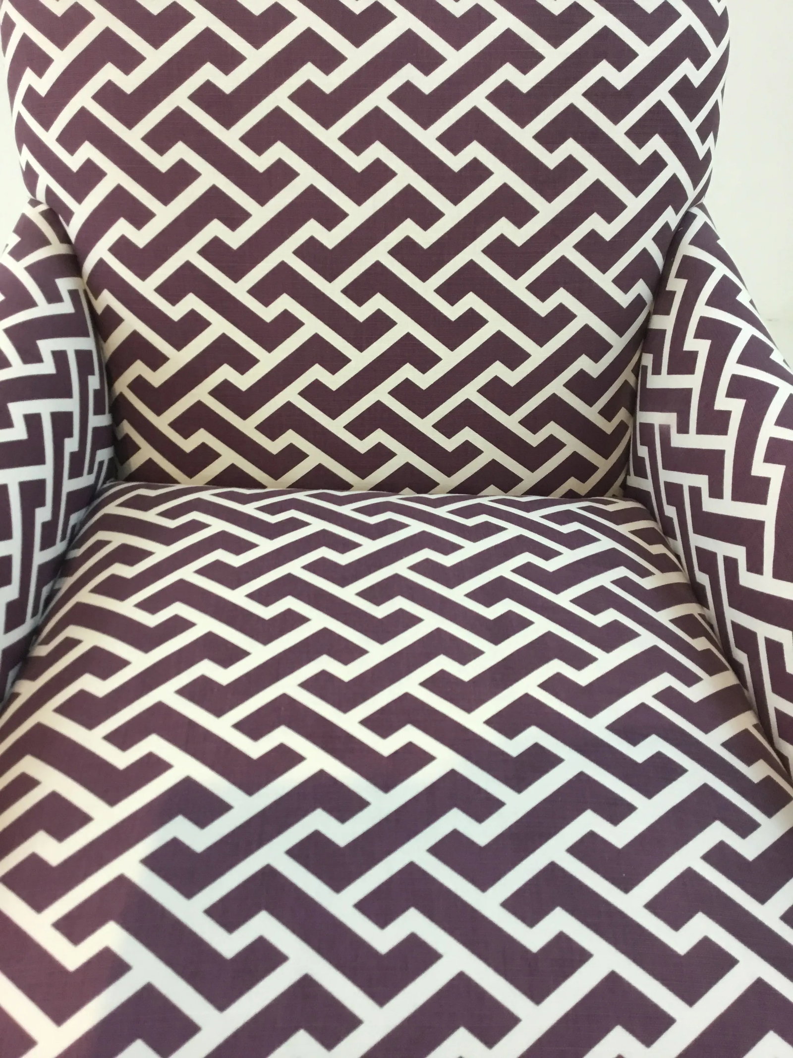 Modern Hickory Chair Purple and White Gregory Lounge Chair - 4