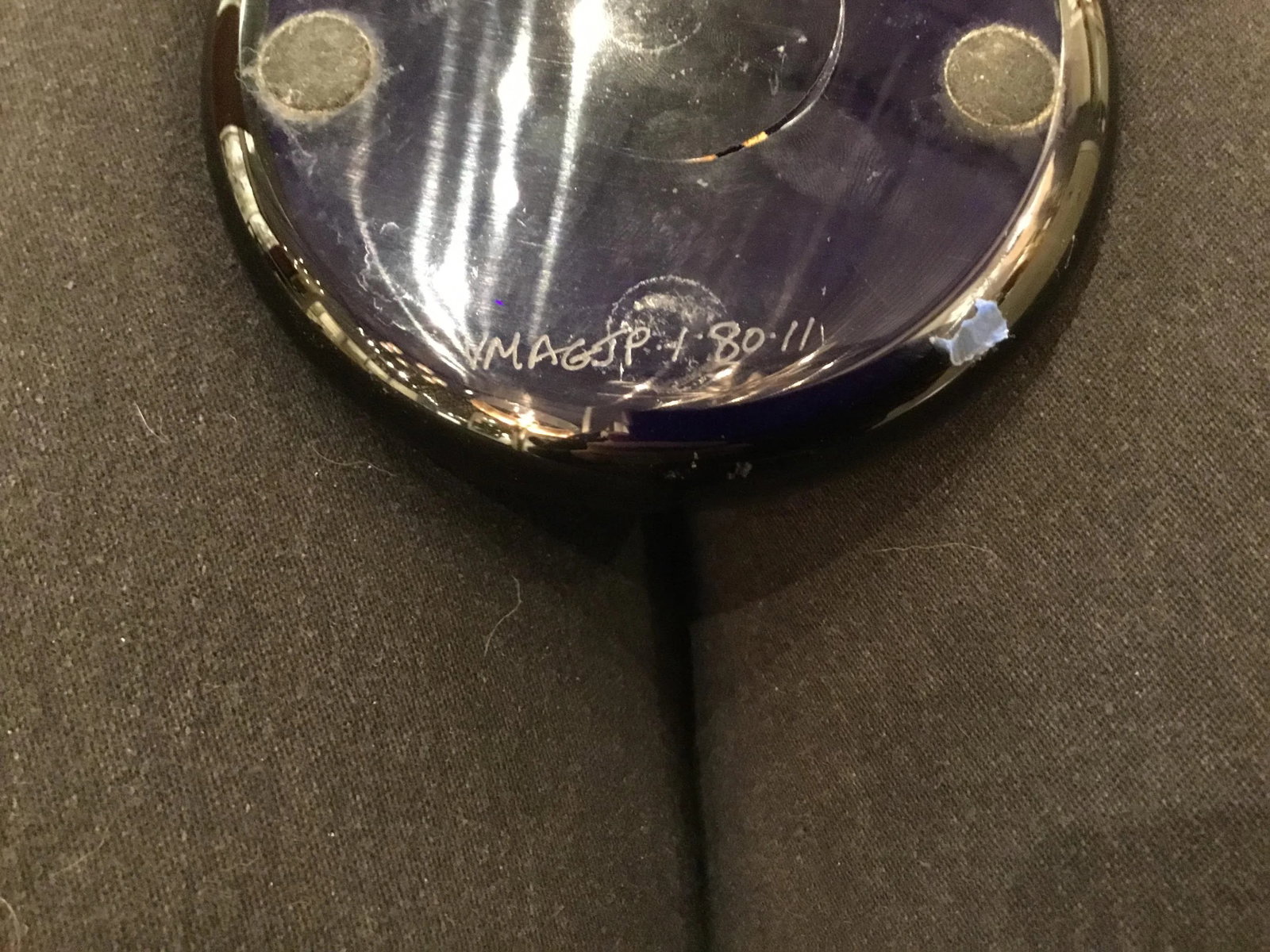 Hand Blown Iridescent Art Glass Blue Jack-In-The-Pulpit Signed Vase - 6