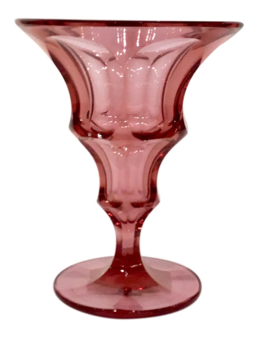 Antique Cut Art Glass Moser Crimson Vase (1 of 5)