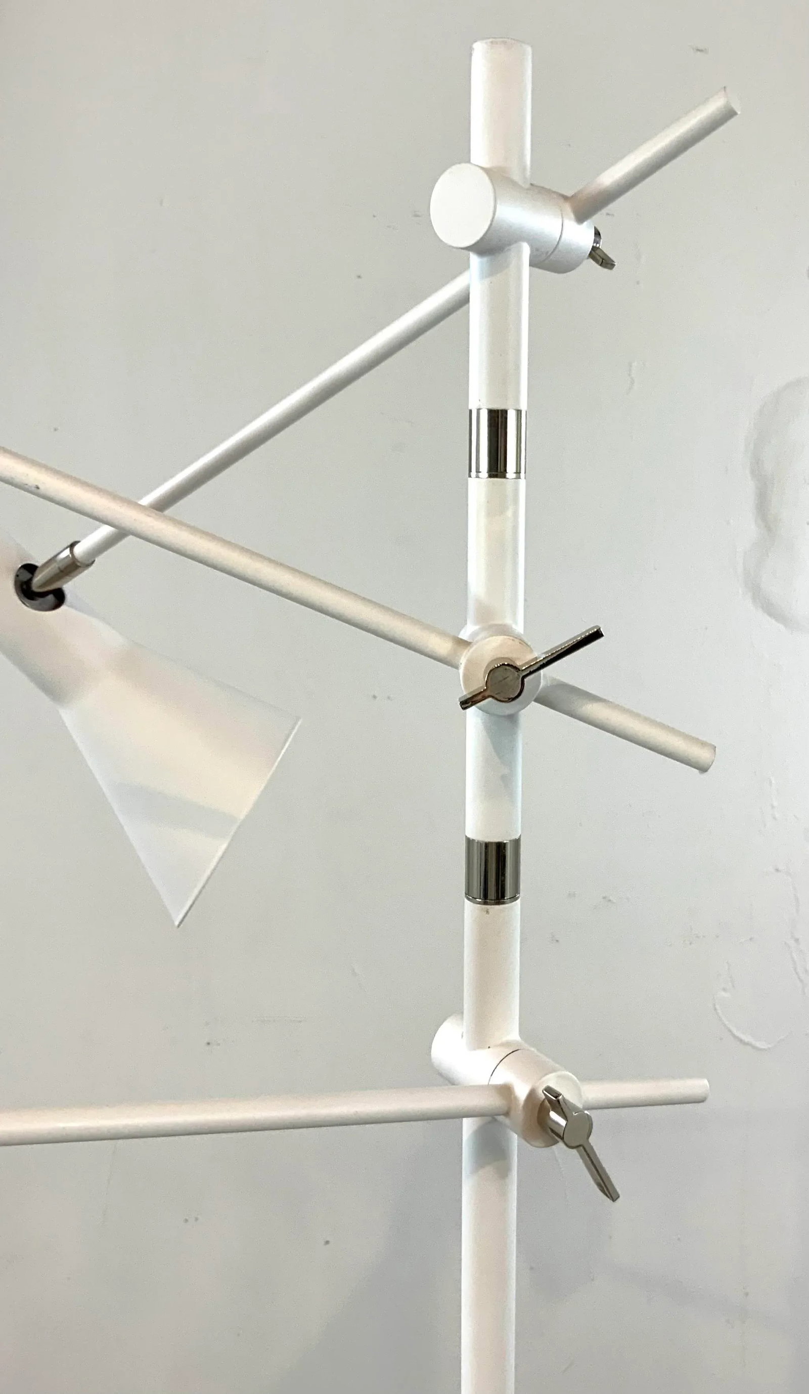 Mid-Century Modern Style White Metal Adjustable Floor Lamp - 5