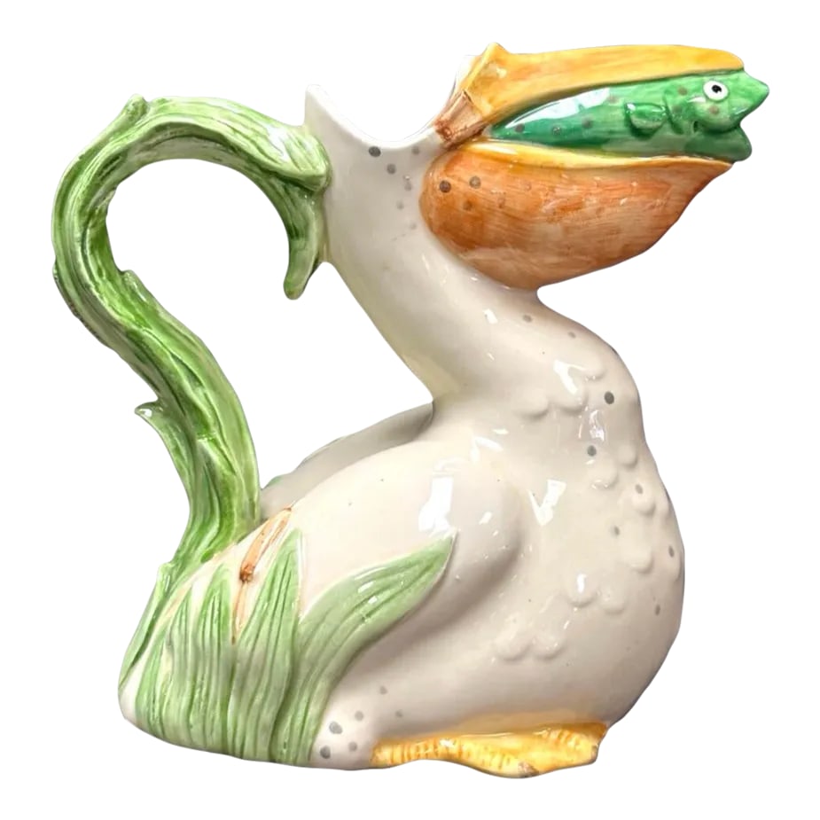 Vintage 1980s Fitz & Floyd Pelican With Fish Pitcher, Made in Japan (1 of 12)