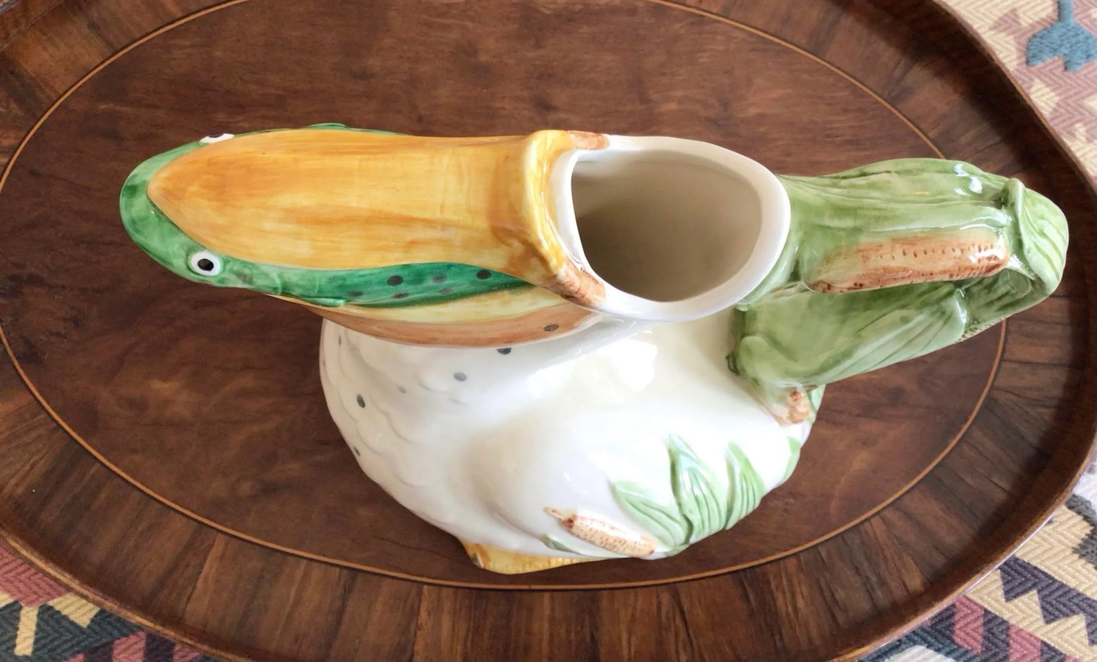 Vintage 1980s Fitz & Floyd Pelican With Fish Pitcher, Made in Japan - 8
