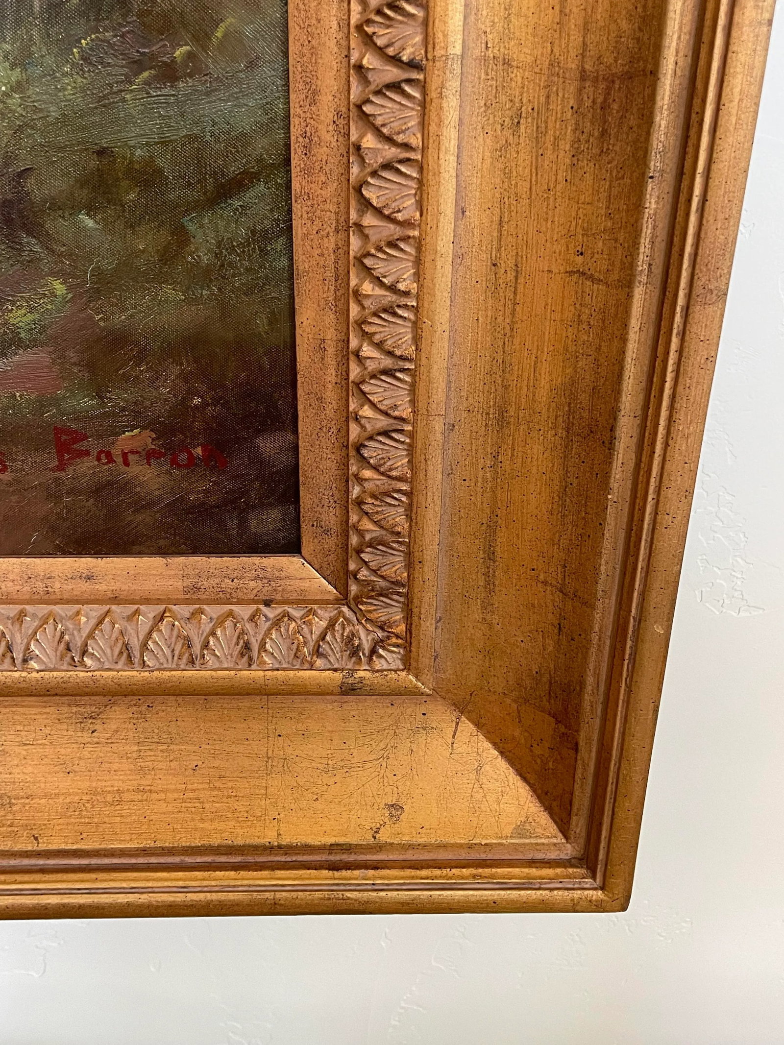 Mid 20th Century Landscape Painting With Sheep, Framed - 6