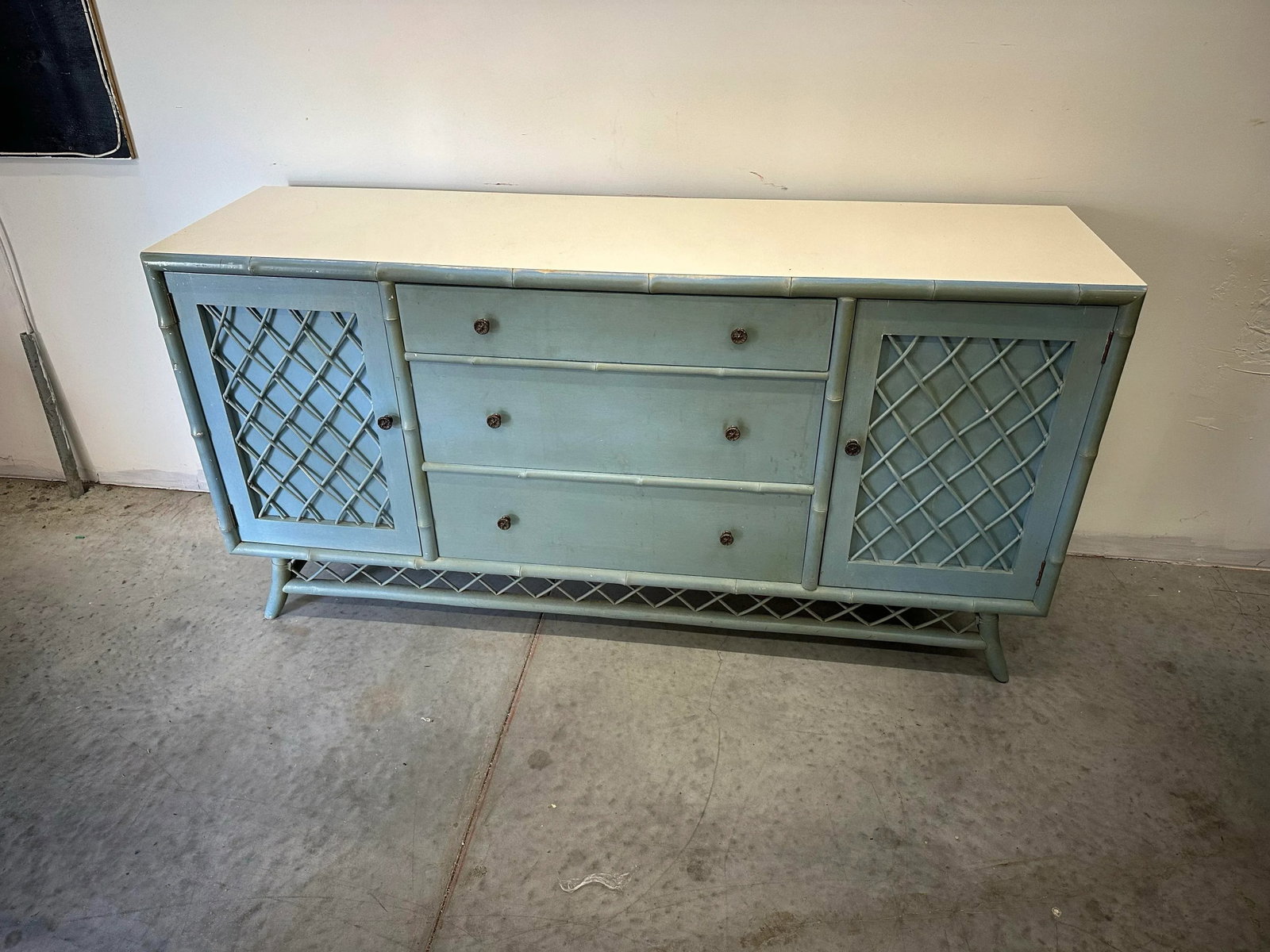 1950s Ficks Reed Style Sideboard - 3