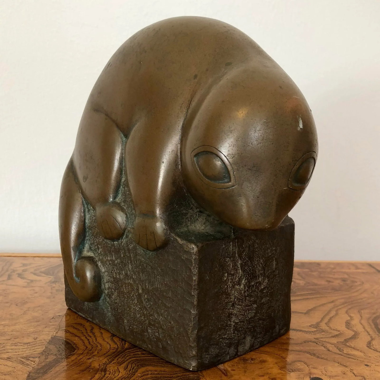 Mid-Century Bronze Opossum Figure - 2