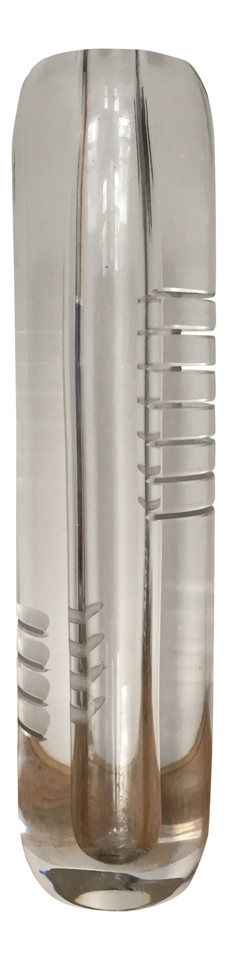 Murano Vase by Alfredo Barbini: Mid century Murano cut-glass vase by Alfredo Barbini. Signed on bottom Condition: Alterations: Original Condition Unaltered Imperfections: Some Imperfections Condition Notes: Very minor knicks on mout