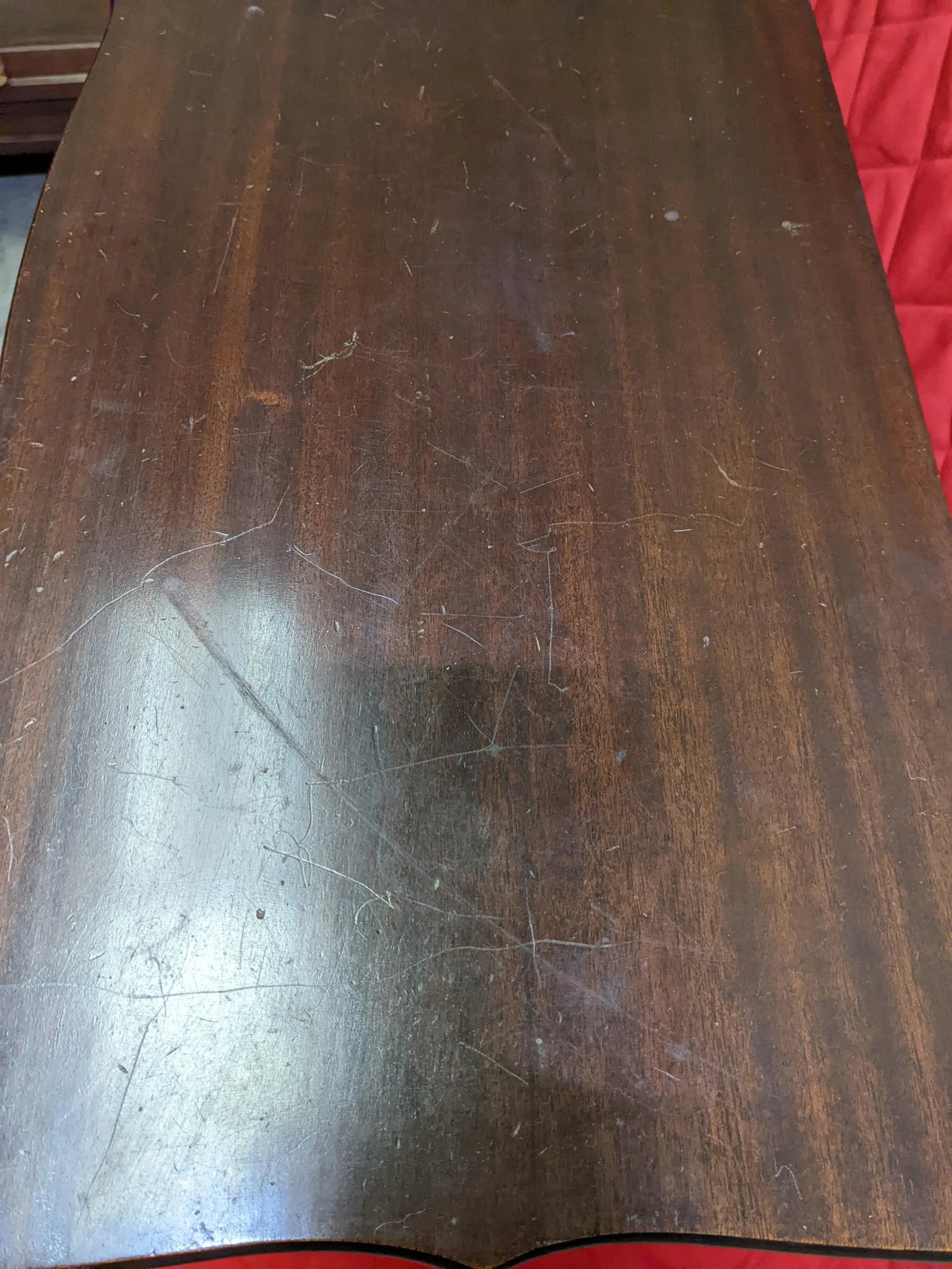 1920 Antique Crutch Mahogany Game Table - 10